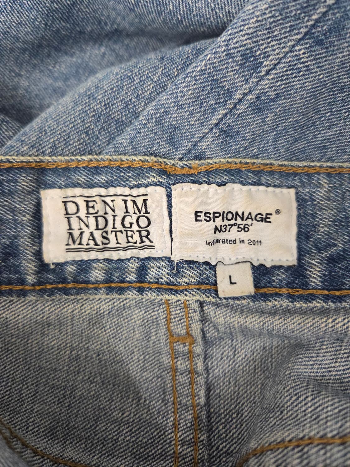 에스피오나지 x 데님인디고마스터 합작 원턱 와이드 데님 팬츠 상품이미지7