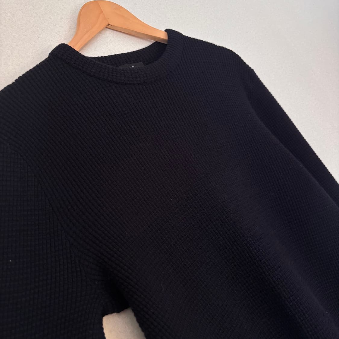 COS 다크네이비 니트 M 골지 체크 수입 정품 코스 실루엣 상품이미지5