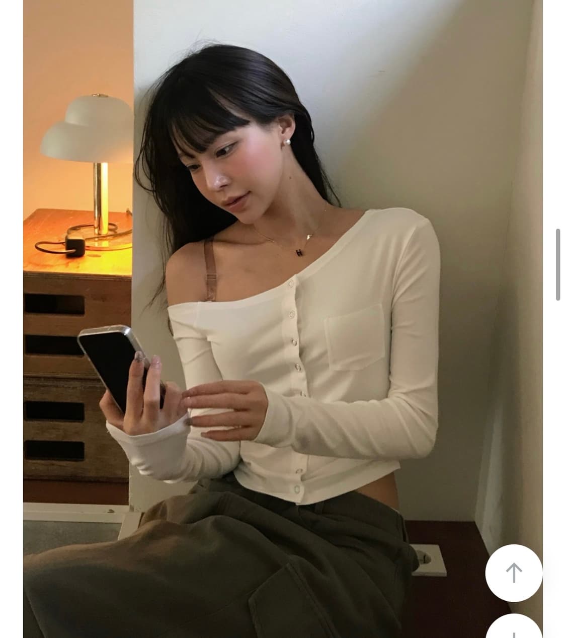 클라우드이모션 셔링 원오프 티셔츠 상품이미지1