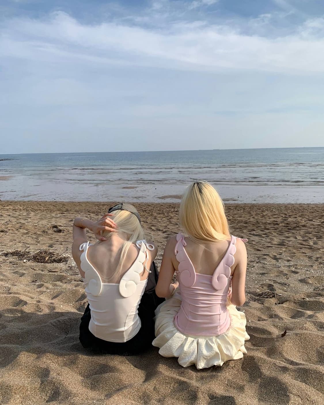 날개 민소매 티셔츠(화이트) 상품이미지2