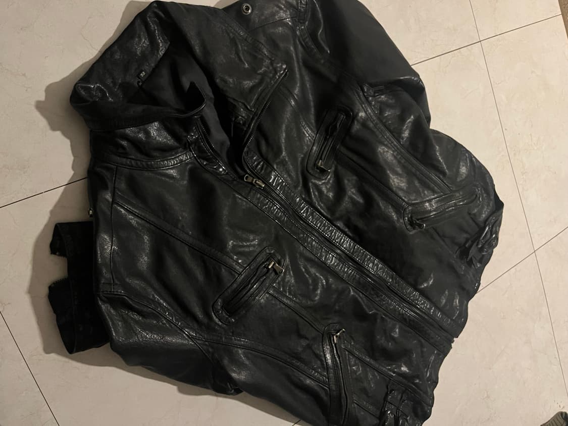 Japan Vintage 포켓 벨티드 램스킨 라이더 자켓 xl 상품이미지7