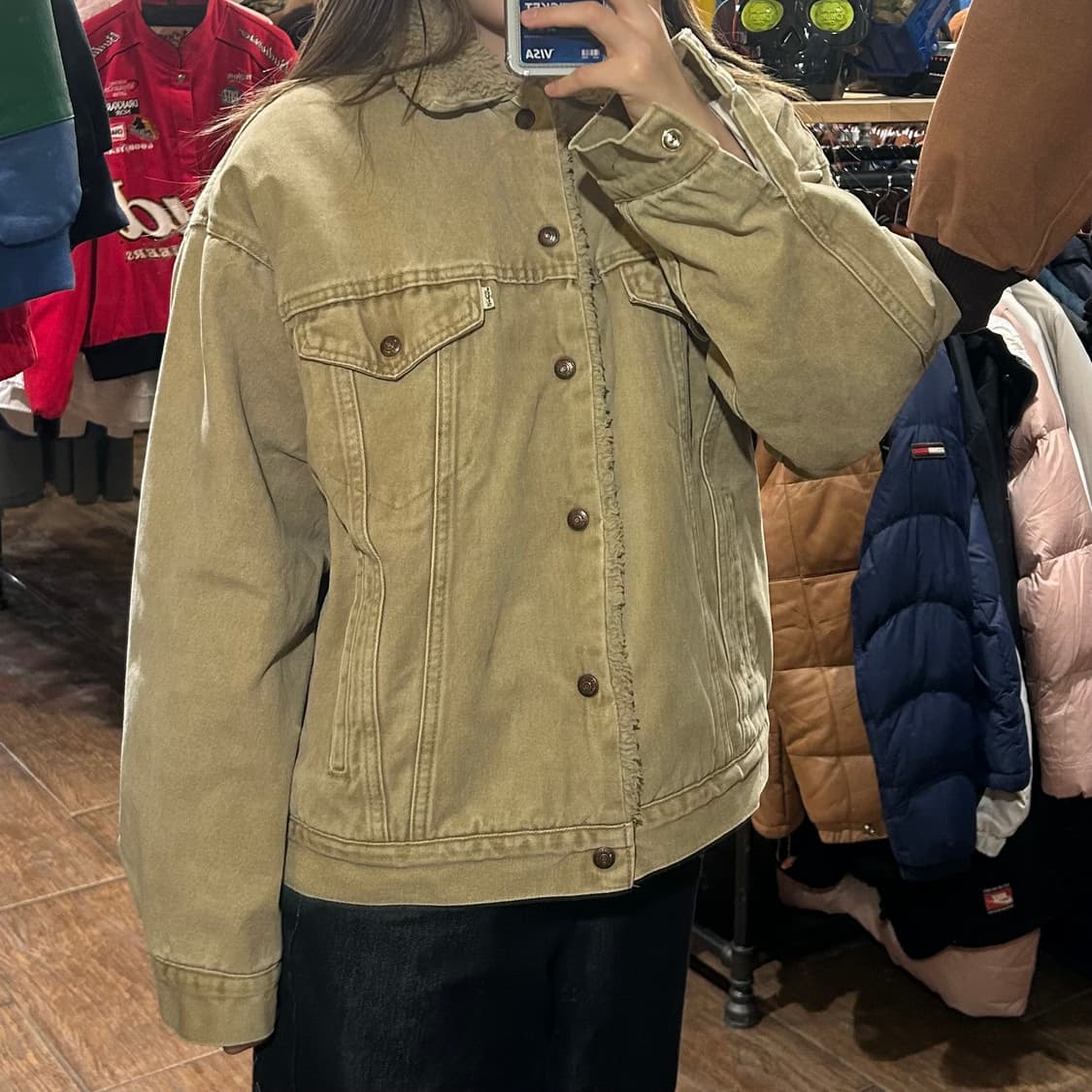 [HI] 리바이스 셰르파 자켓 베이지 상품이미지4