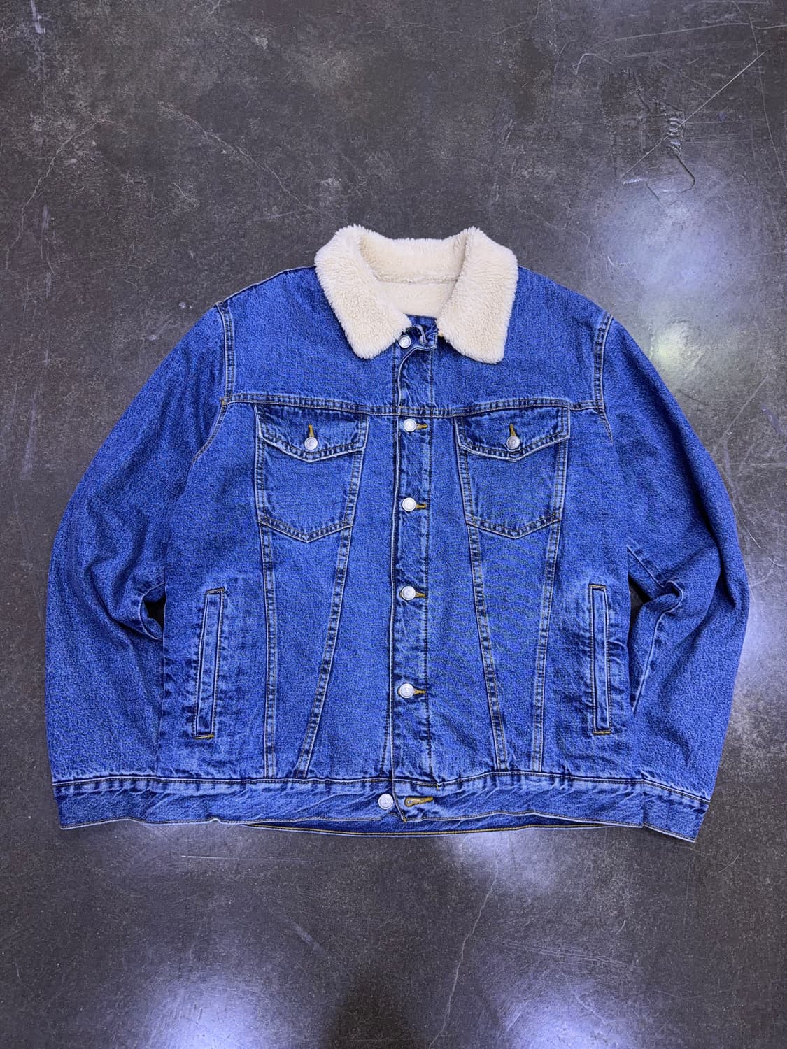 자라 쉐르파 양털 데님자켓 청자켓 XL 상품이미지3