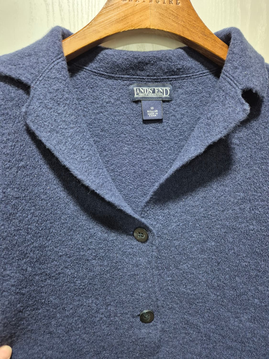 (세일)VTG.랜즈엔드 네이비블루 압축울 자켓 상품이미지2