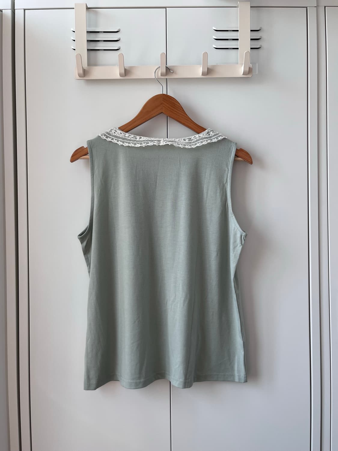 Vintage 민트 레이스 둥근카라 슬리브리스 상품이미지9