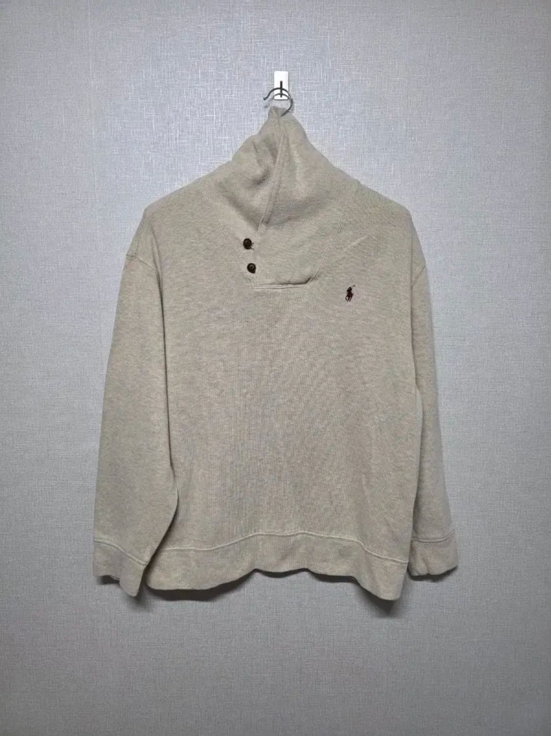 폴로 랄프로렌 넥 버튼 스웨트셔츠  사이즈 105 상태양호 상품이미지1
