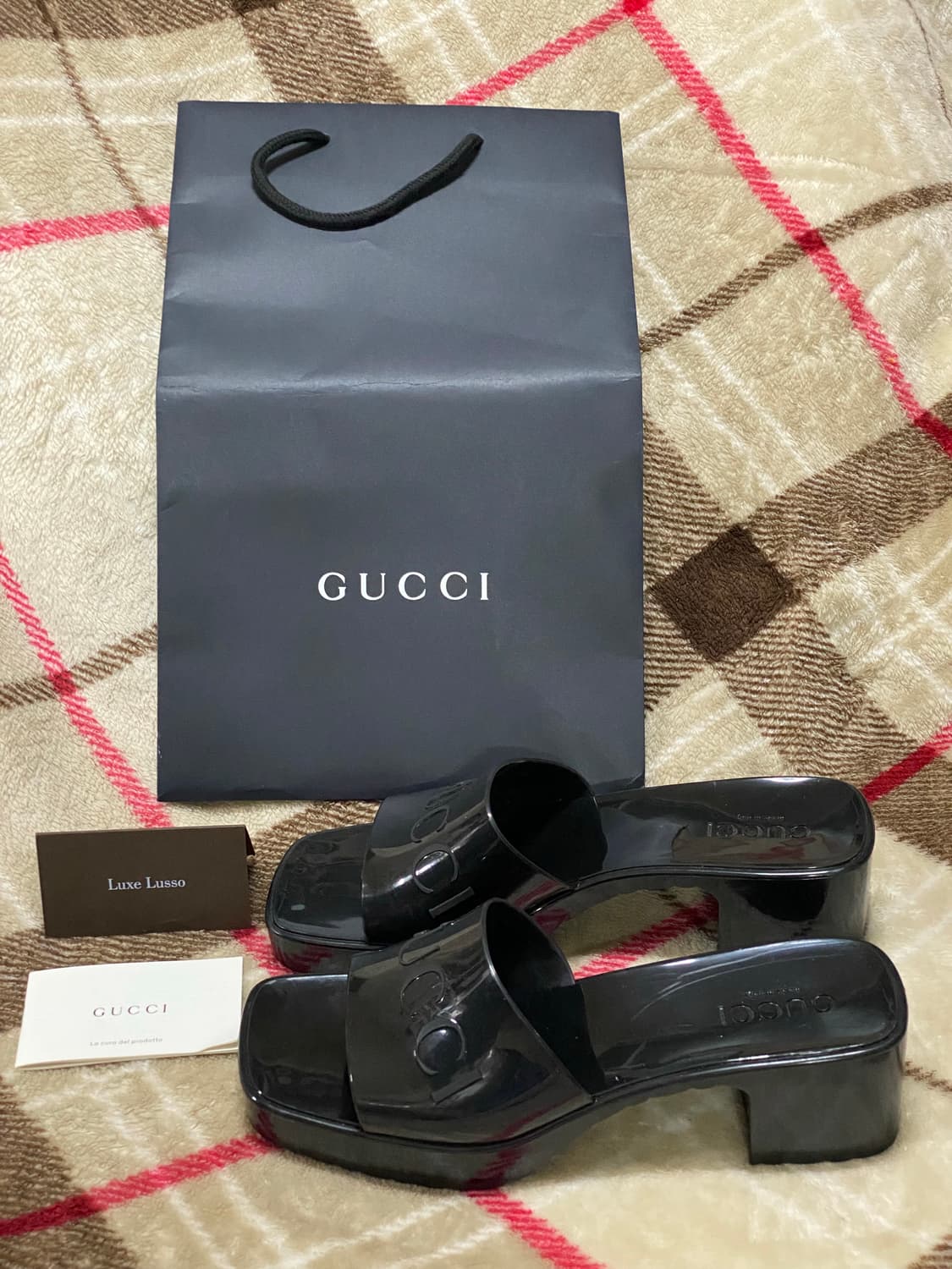 GUCCI 구찌 러버 슬라이드 여성 샌들 슬리퍼 39 (정품) 상품이미지2
