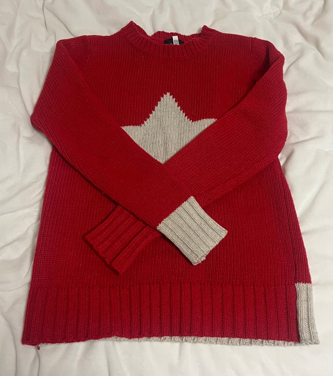 빔즈 스타 별 니트 레드 (드라이클리닝완료) 상품이미지1