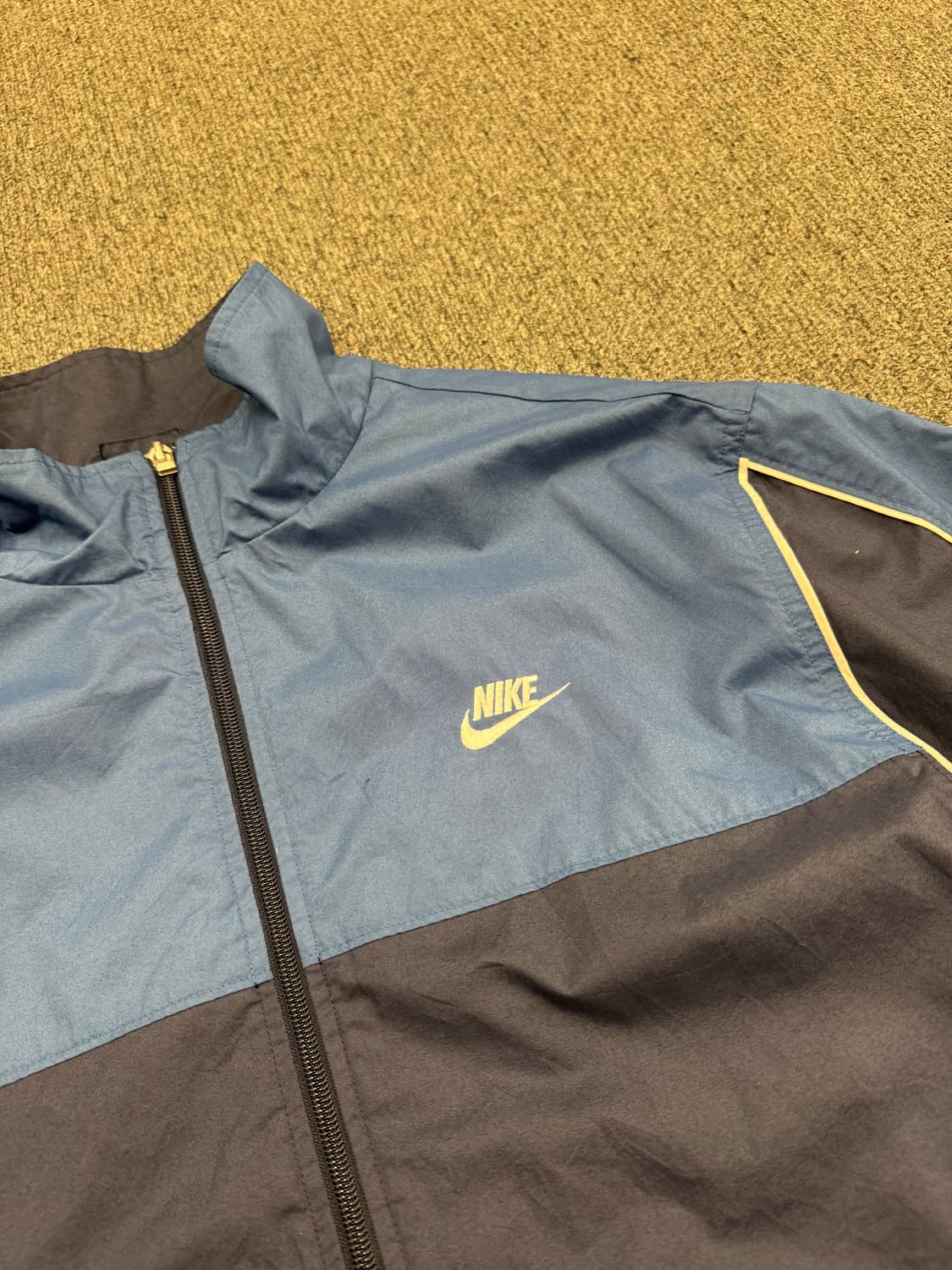 XL)나이키 빈티지 올드스쿨 블루/네이비 배색 바람막이 트랙자켓 상품이미지3