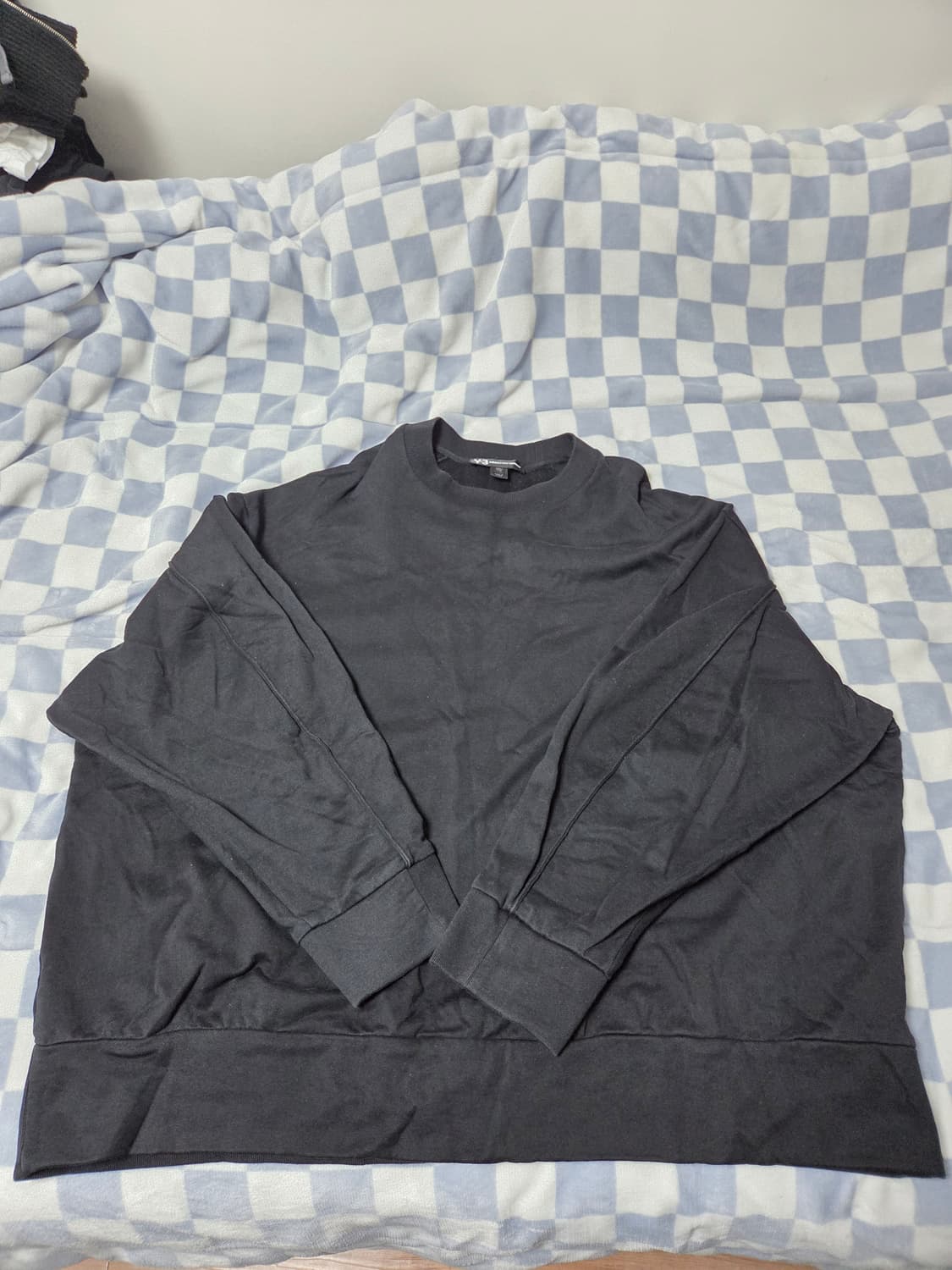 Y-3 아디다스 요지 야마모토 오버사이즈 백로고 크루넥 스웻셔츠블랙XXL 상품이미지4