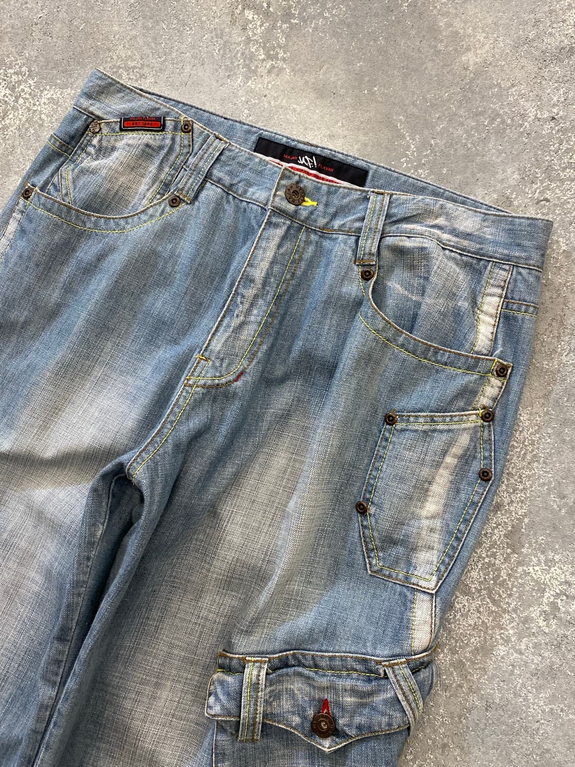 [31] Majah Flavah 마자플라바 데님 카고 와이드 팬츠 상품이미지3