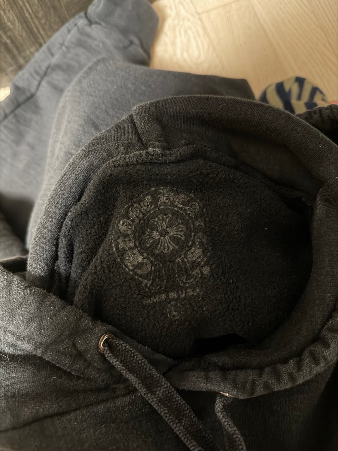 크롬하츠 실버 글리터 후드티 L 상품이미지9