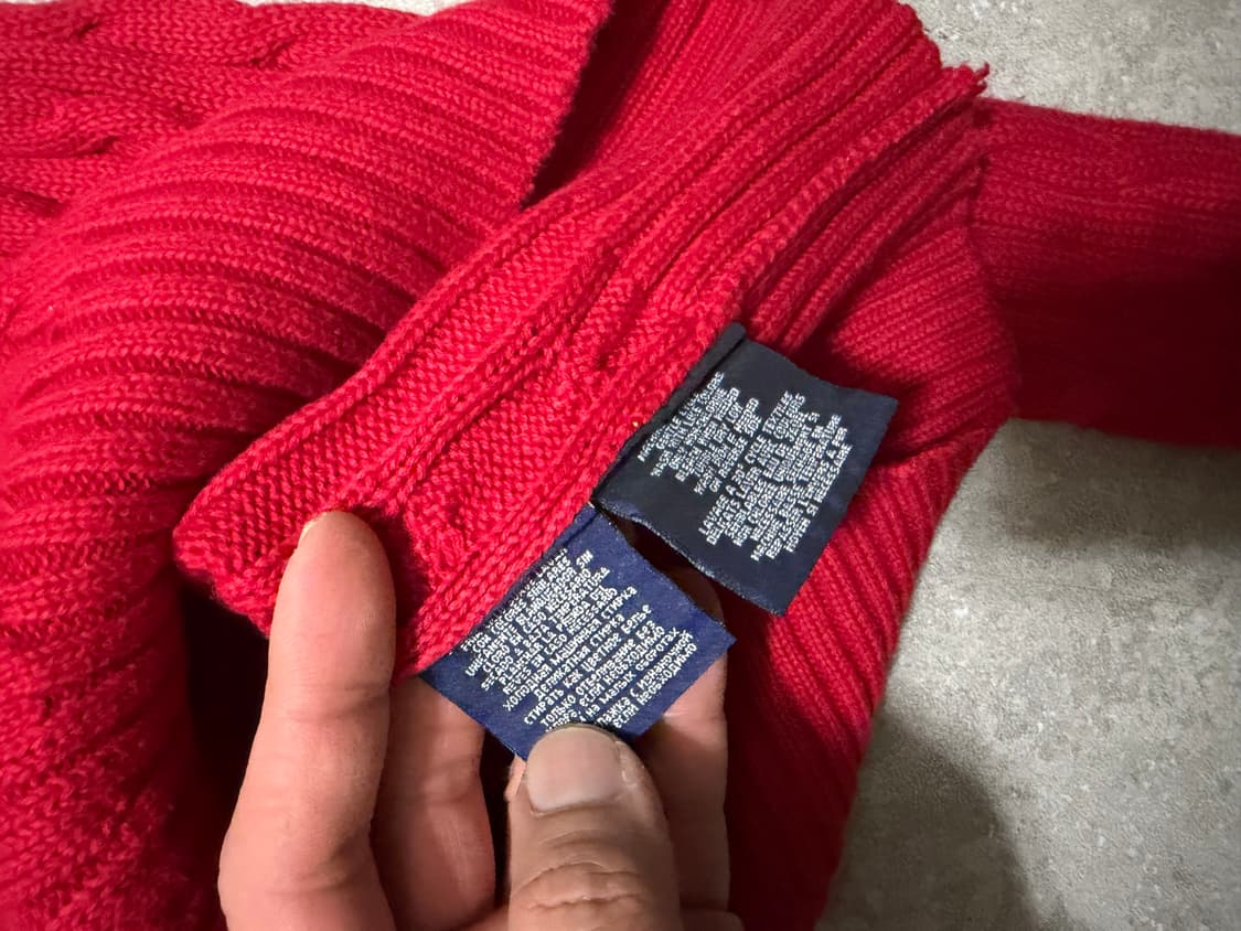 해지스 울 빈티지 헤링본 패턴 울 니트  95siz 상품이미지3