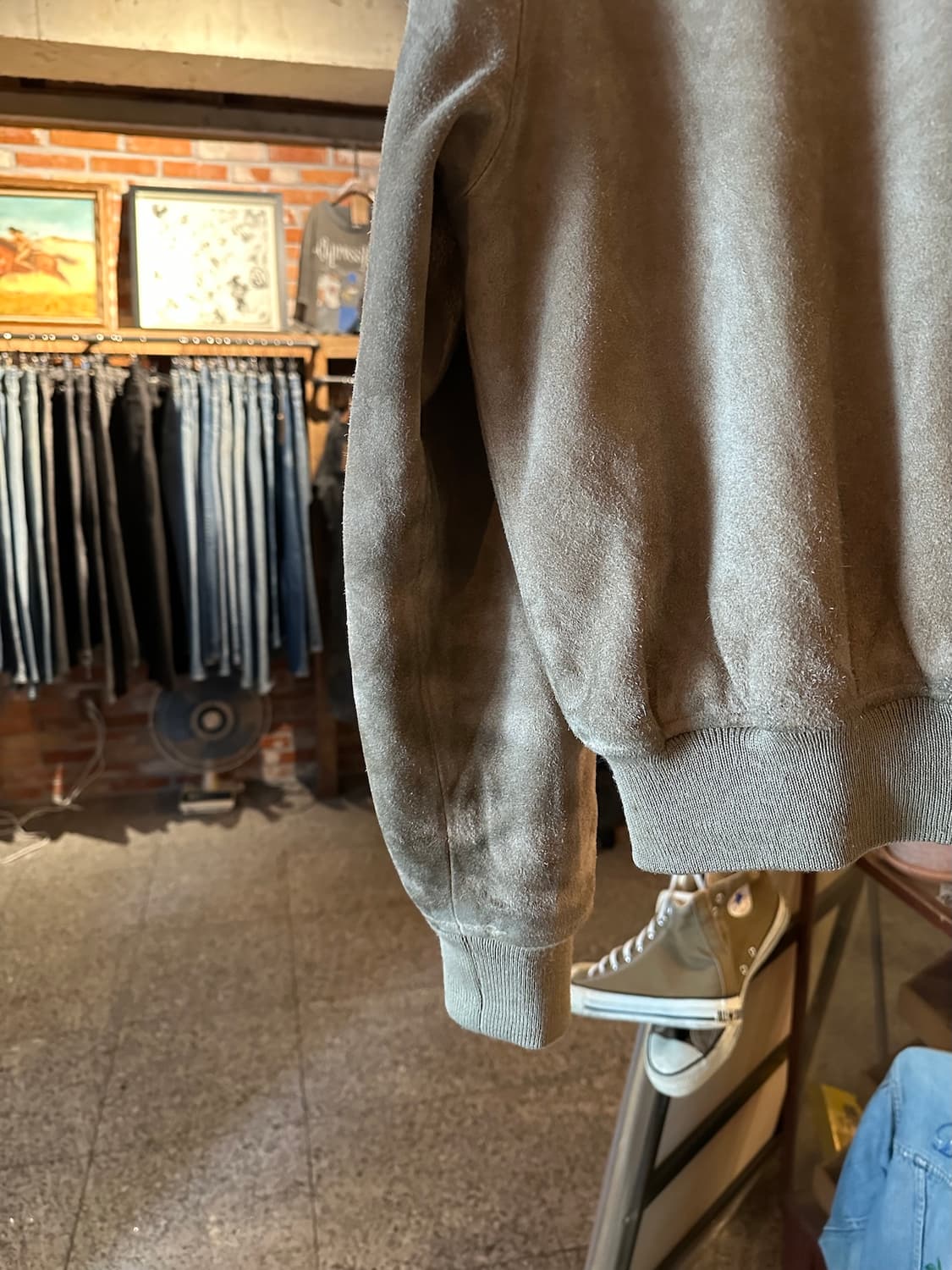 90s 빈티지 폴로 랄프로렌 A-1 스웨이드 레더 자켓 상품이미지6