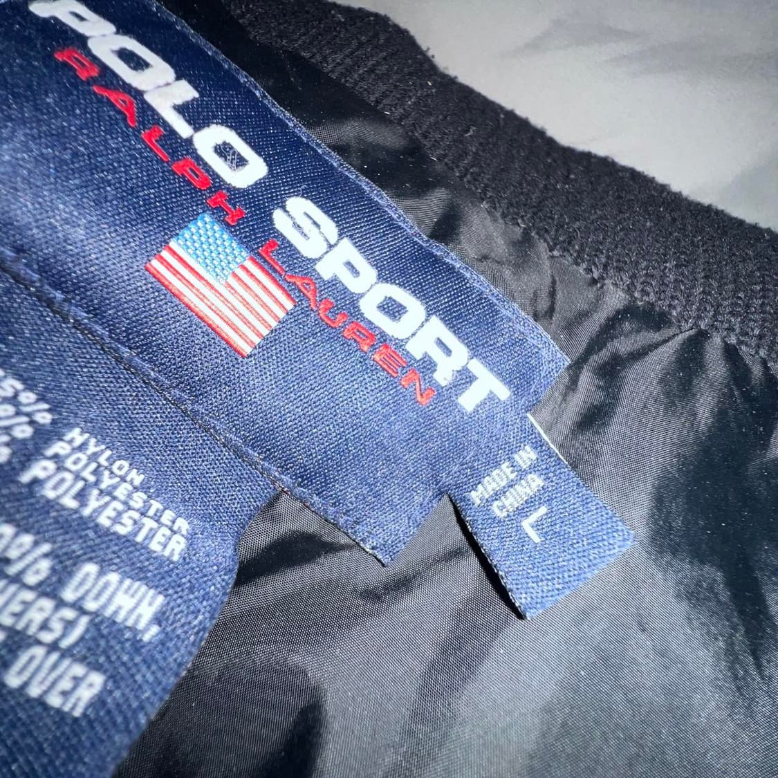 90s 폴로스포츠 다운 패딩 자켓 실버 상품이미지3