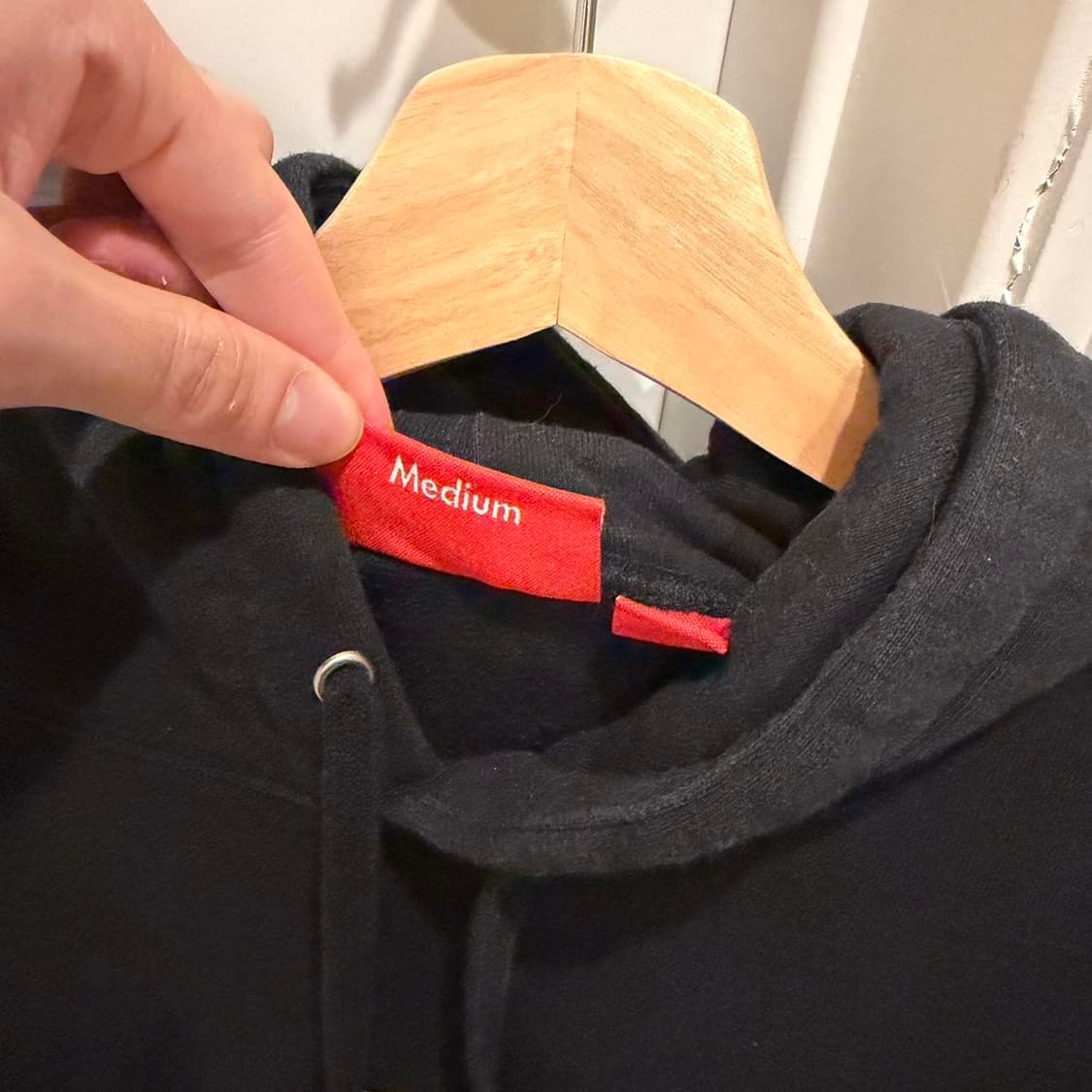 슈프림 엔젤 후드티 스웨트셔츠 블랙 상품이미지4