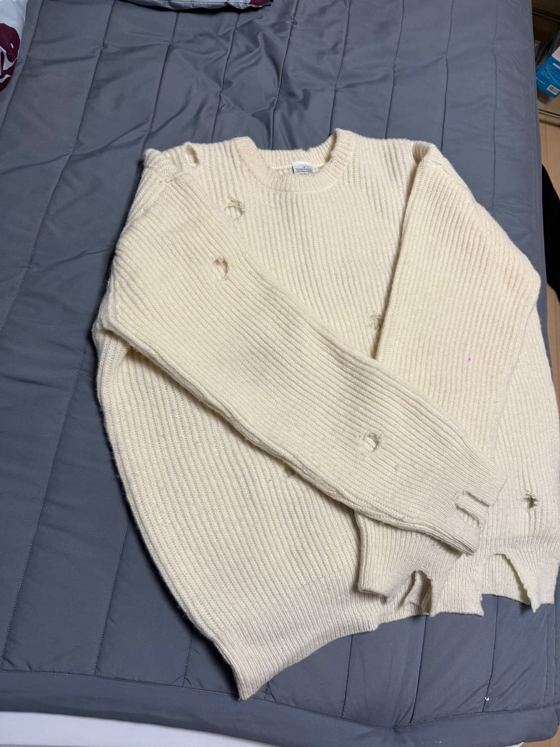 STU 디스트로이드 니트 크림 OS 상품이미지2