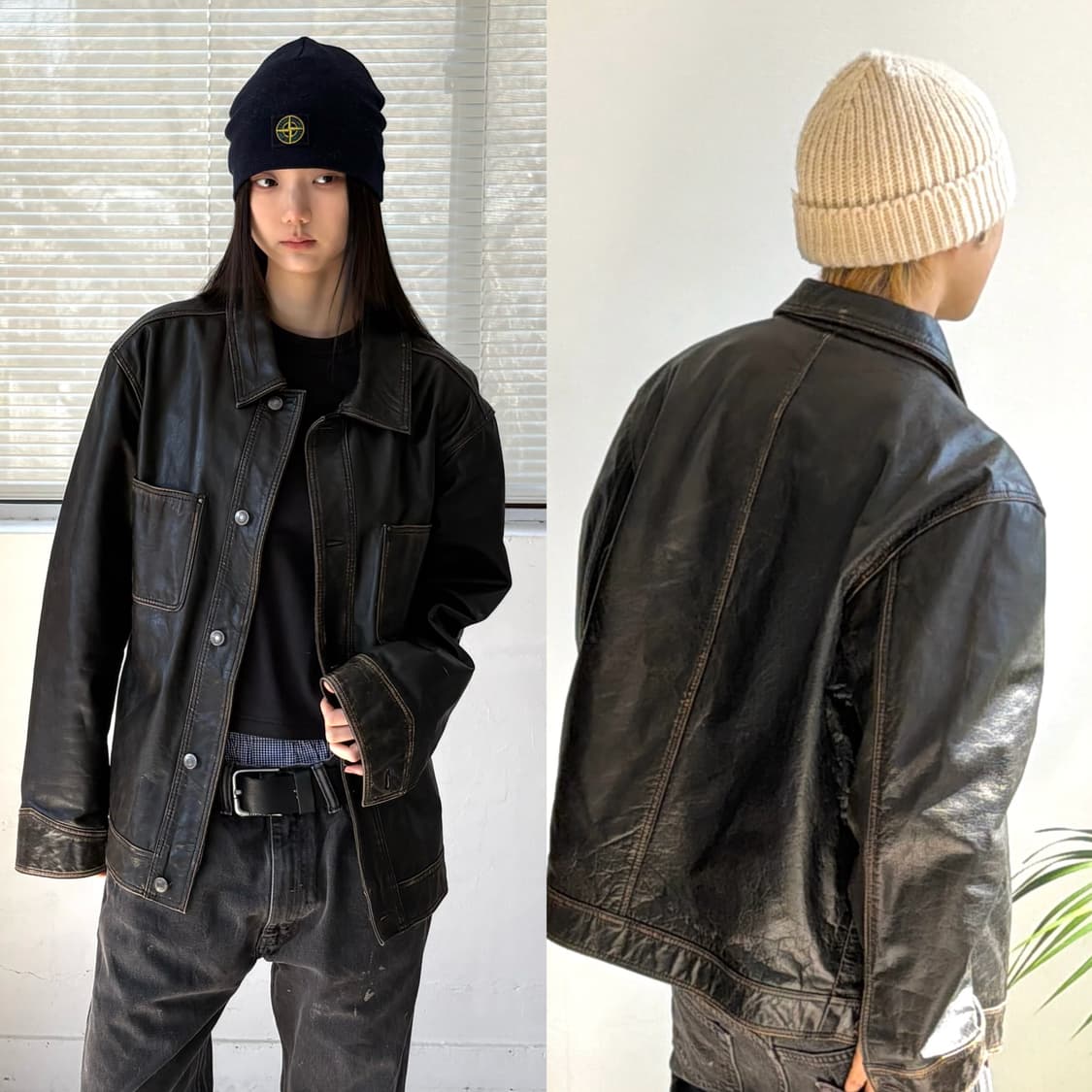 자라 투포켓 리얼레더 자켓 상품이미지1