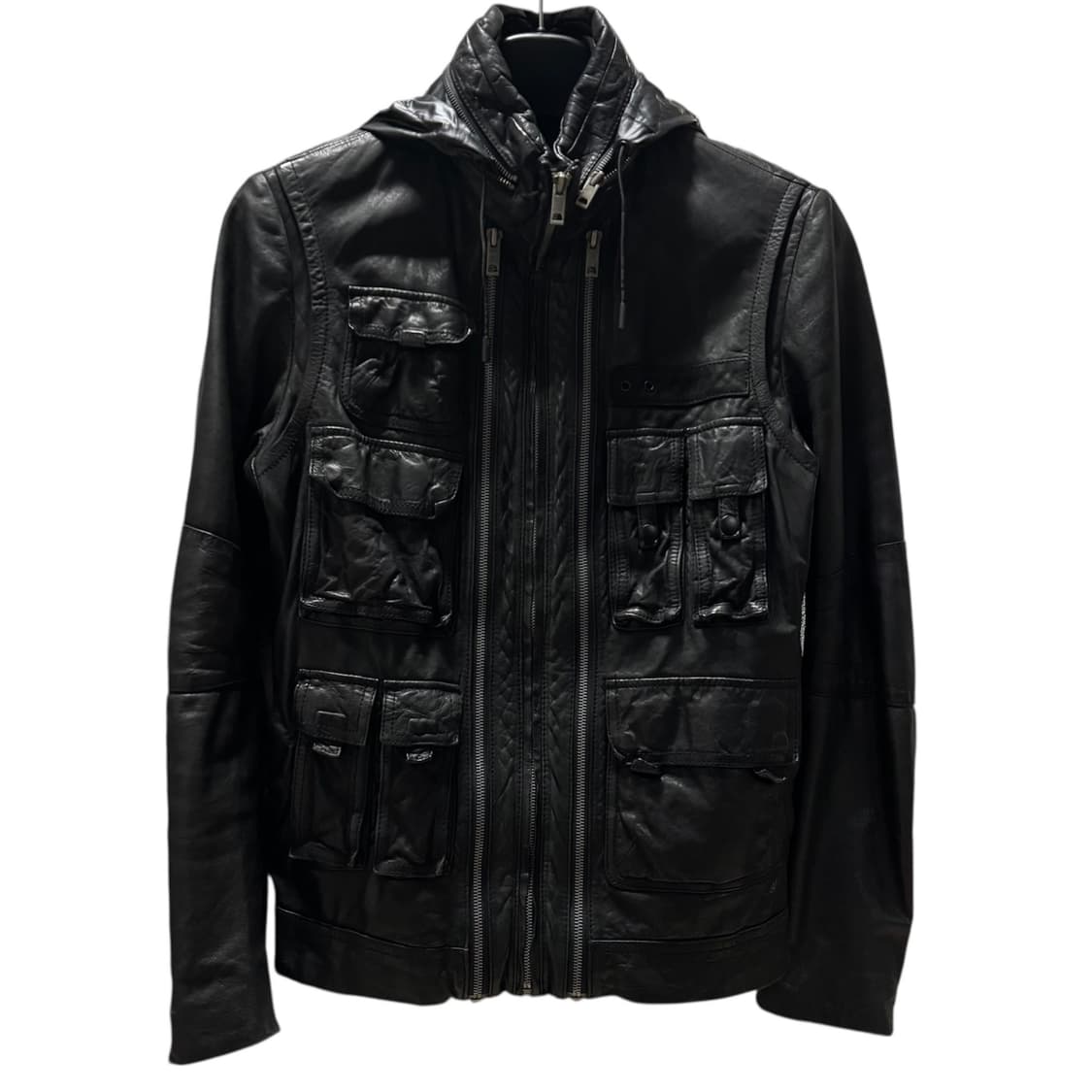 [95] 솔리드 옴므 멀티포켓 레더 블루종 상품이미지1