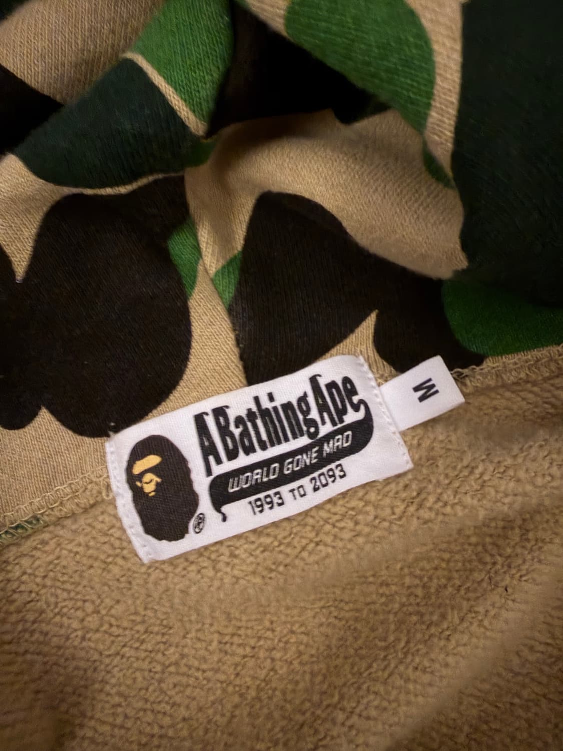 베이프 ABC 카모 녹계 OG M사이즈 상품이미지4