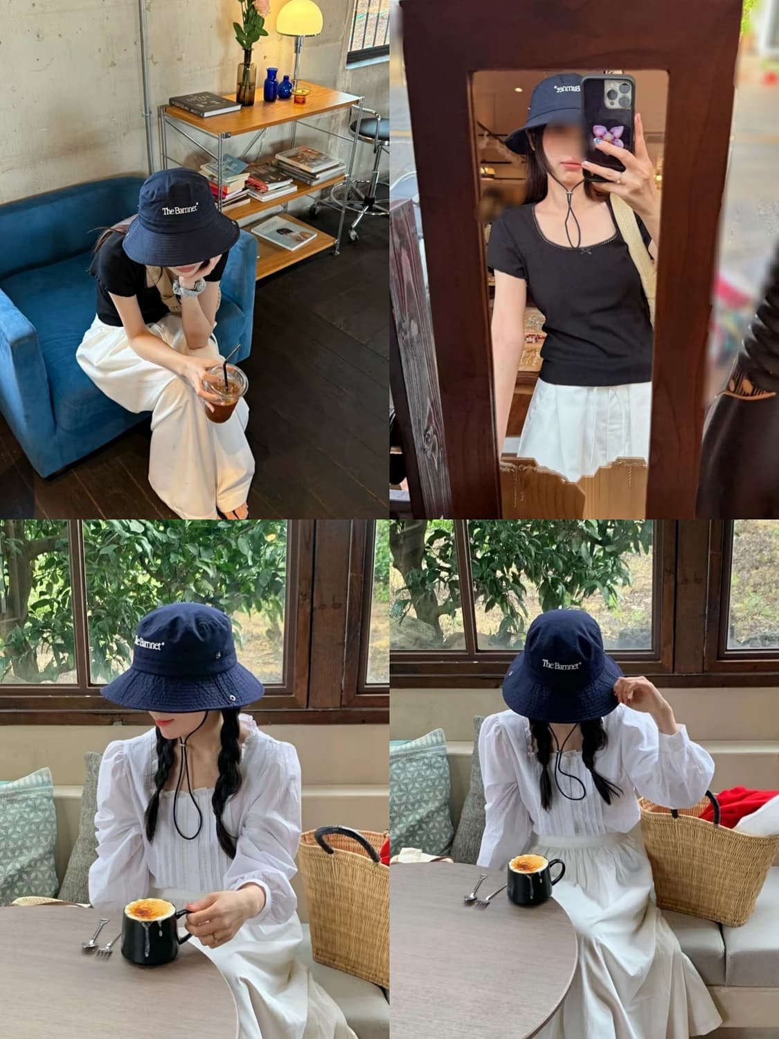 네이비  더바넷 버킷햇 어부모자 벙거지모자 상품이미지1