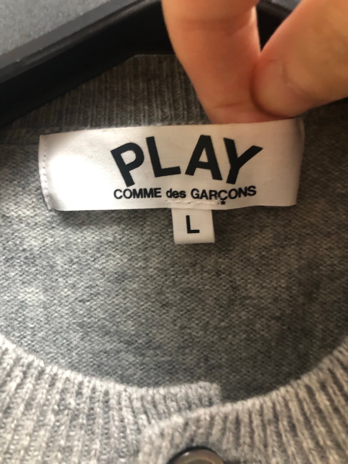 꼼데가르송 우먼 화이트와펜 가디건 L 상품이미지4