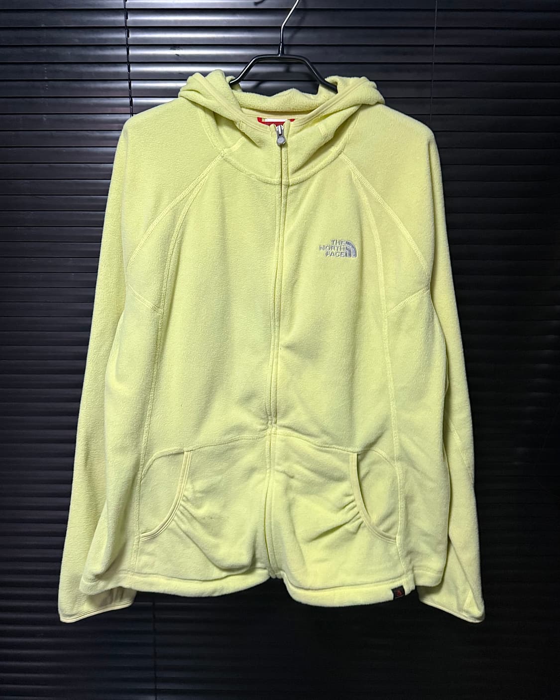 노스페이스 후리스 플리스 노랑색 옐로우 후드 집업 상아색 폴라텍 여성  상품이미지2