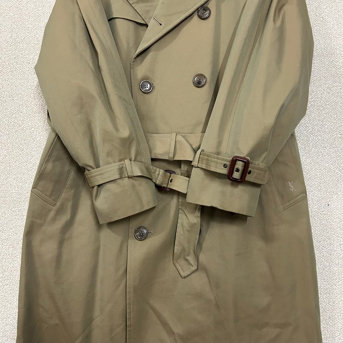 (M) 입생로랑 뿌르옴므 더블 트렌치코트 상품이미지4