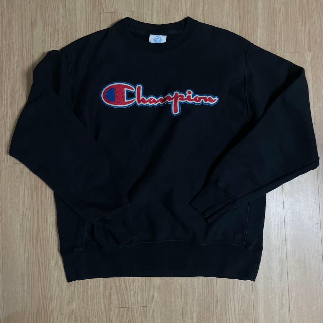 Champion 챔피온 리버스위브 블랙 맨투맨 재팬라인 상품이미지2
