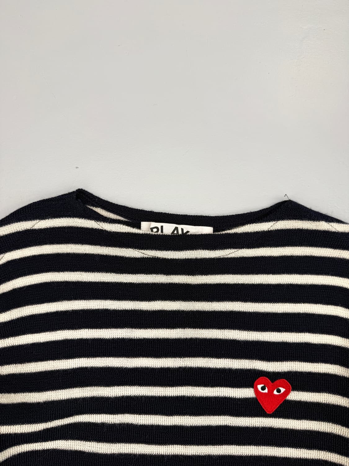 꼼데가르송 루즈핏 스트라이프 보트넥 니트 상품이미지5