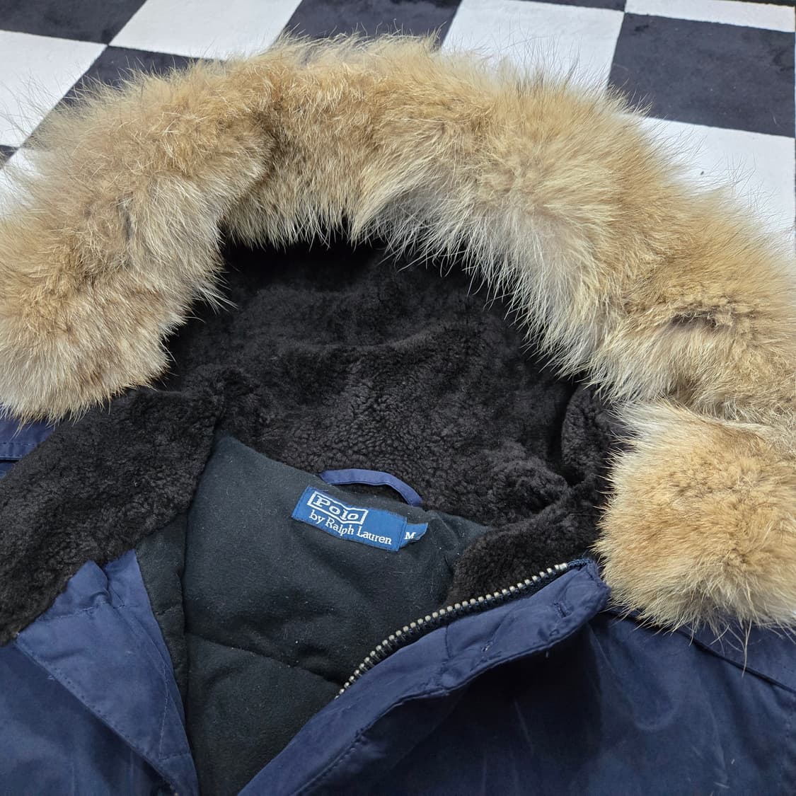 M 폴로랄프로렌 N3B 코요테퍼 오리털 다운자켓 네이비 상품이미지2