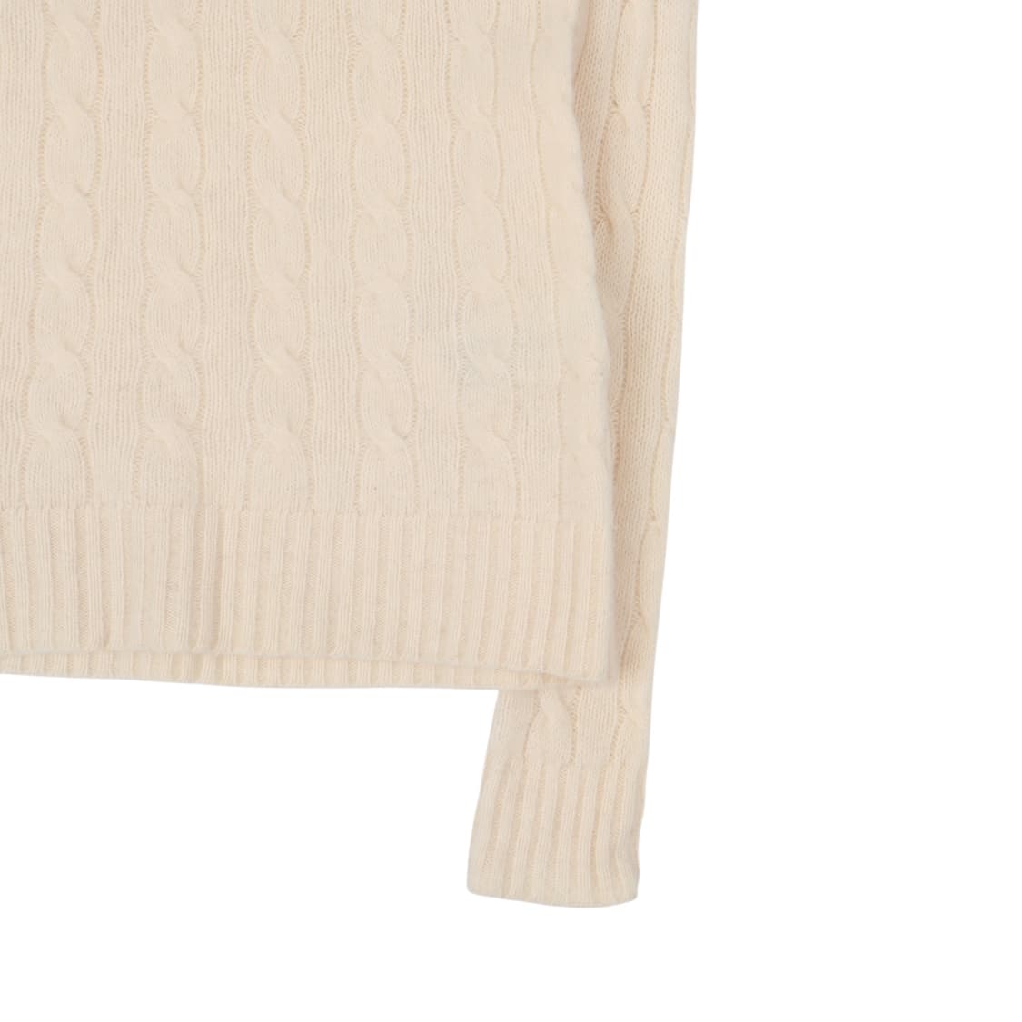 폴로 랄프로렌 우먼스 크림 울 캐시미어 케이블 니트 상품이미지4