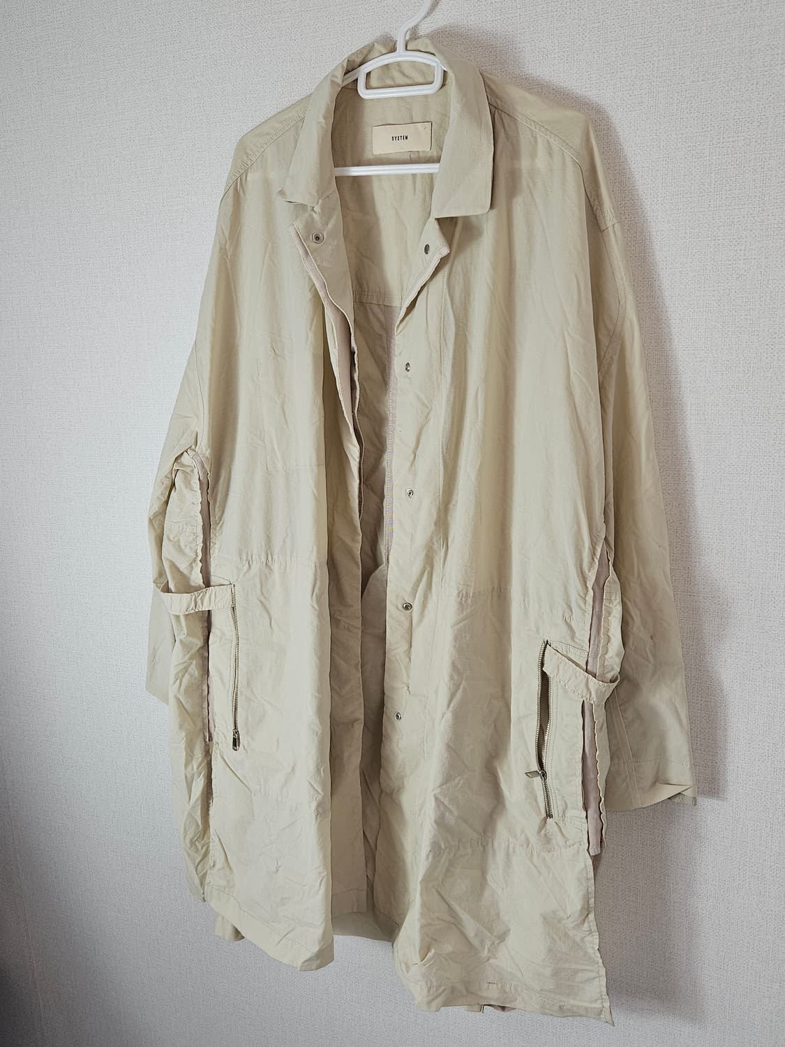 시스템 한섬 SYSTEM 우븐 롱 트렌치코트 베이지 88 상품이미지2
