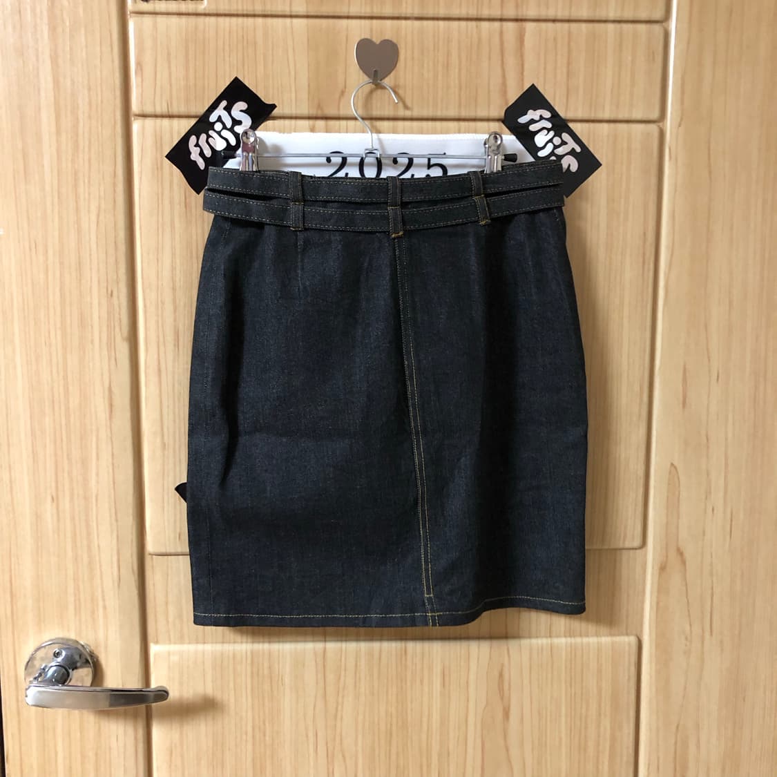 흑청 벨트 스커트  상품이미지5