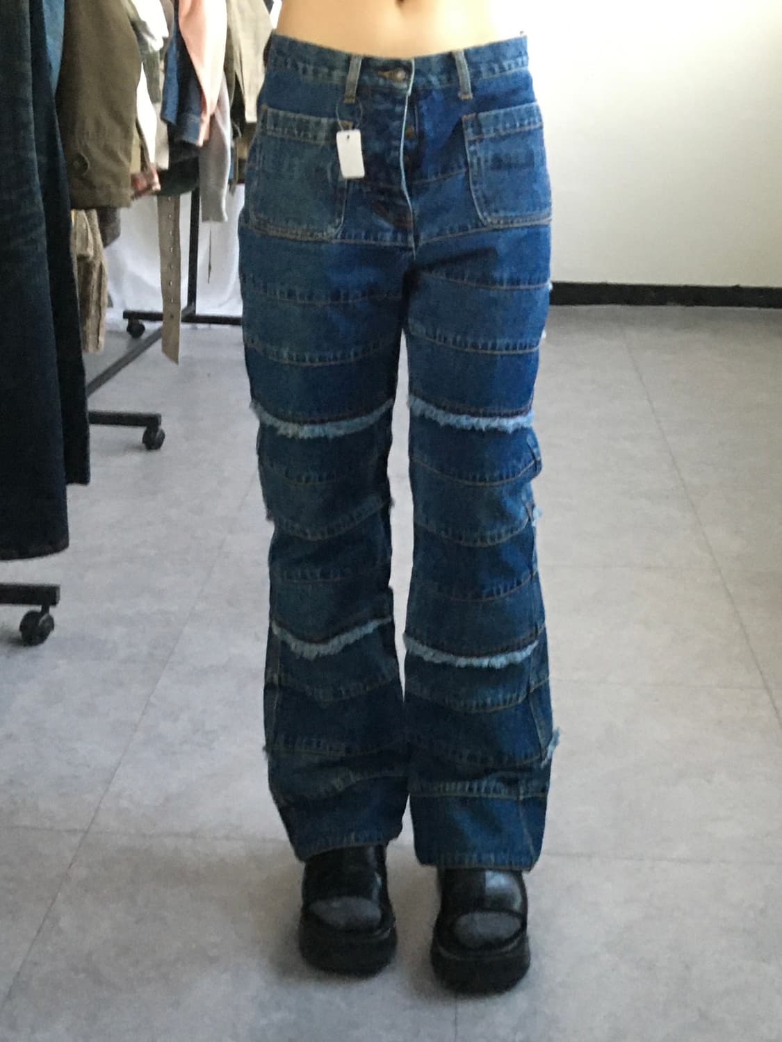 Patch work point denim pants 상품이미지6