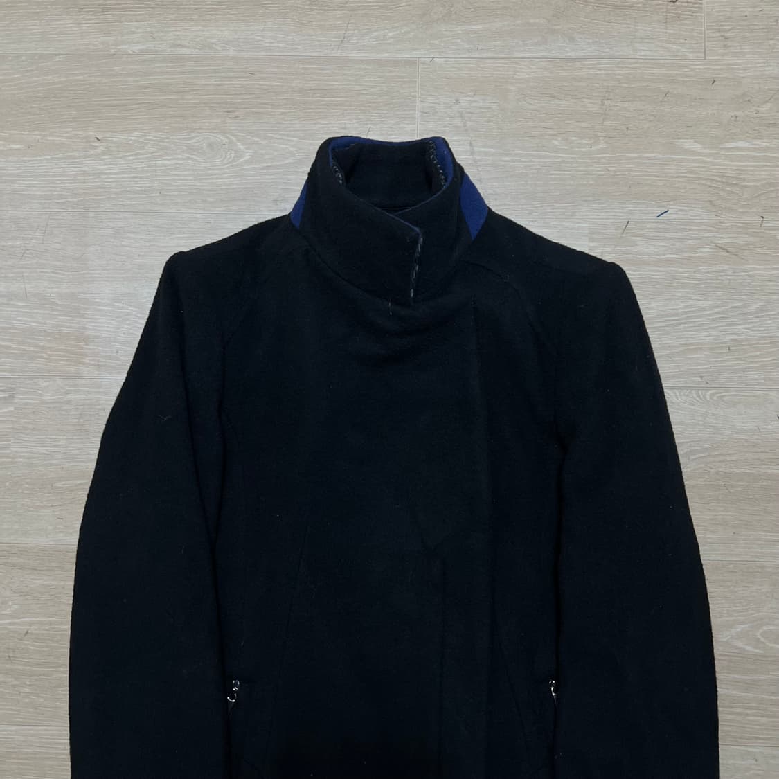 지고트 여성 모직 스탠드넥 더블코트 [블랙] 85-88-155 상품이미지2