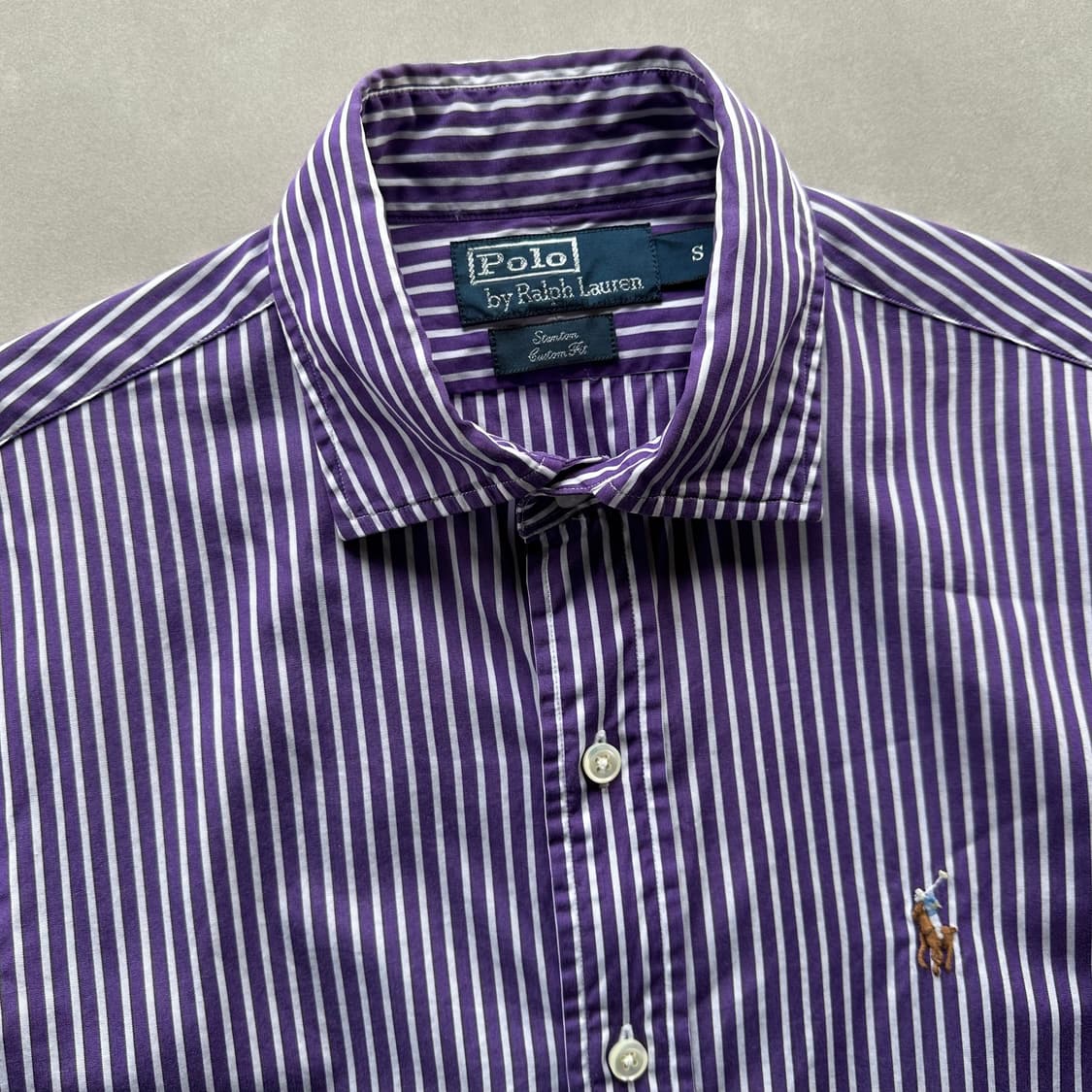 [S]폴로 랄프로렌 퍼플 스트라이프 셔츠 상품이미지8
