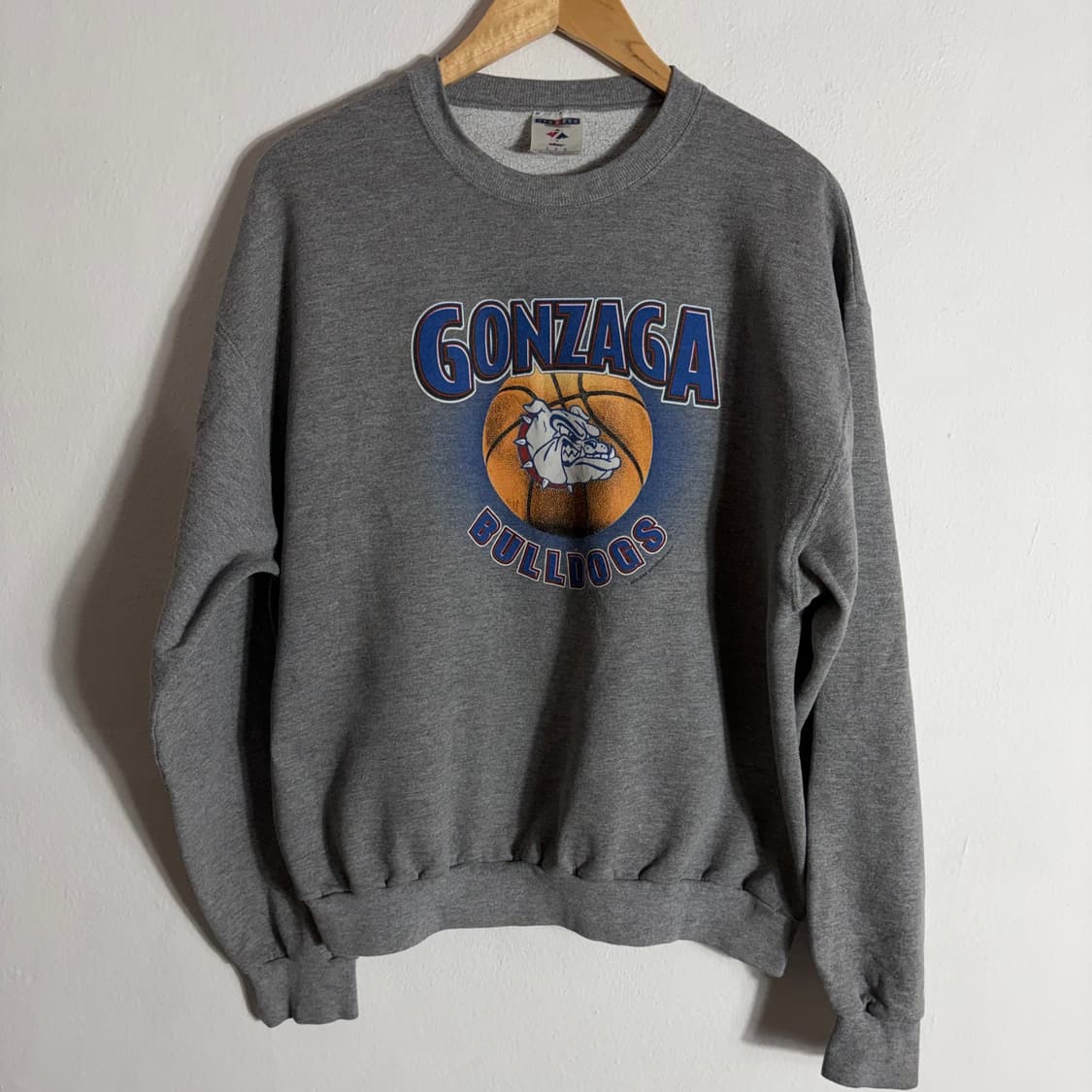 90s 빈티지 곤자가 불독스 맨투맨 그레이(L) 상품이미지1