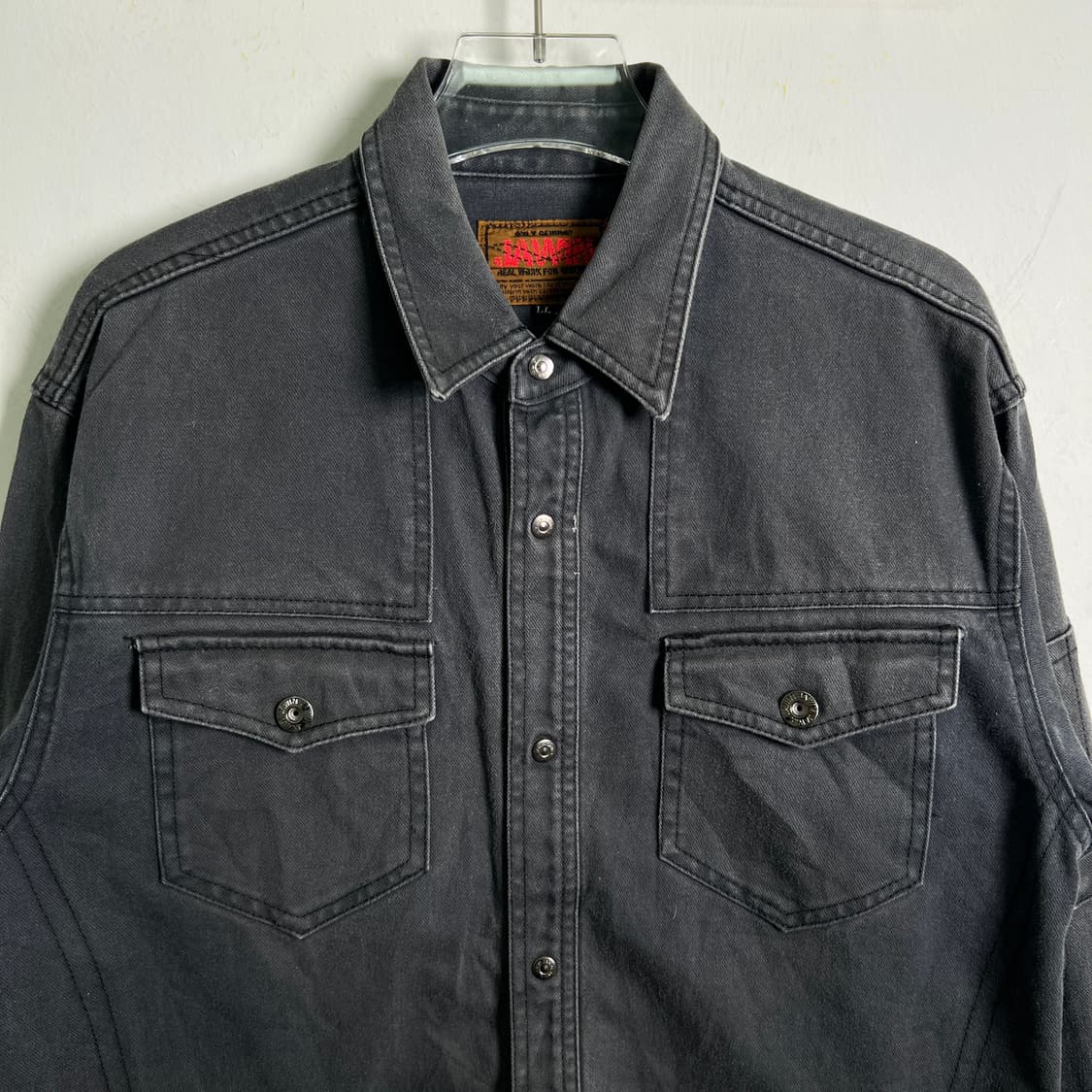 Jawin 자윈 워싱 데님 셔츠 자켓 XL 상품이미지4