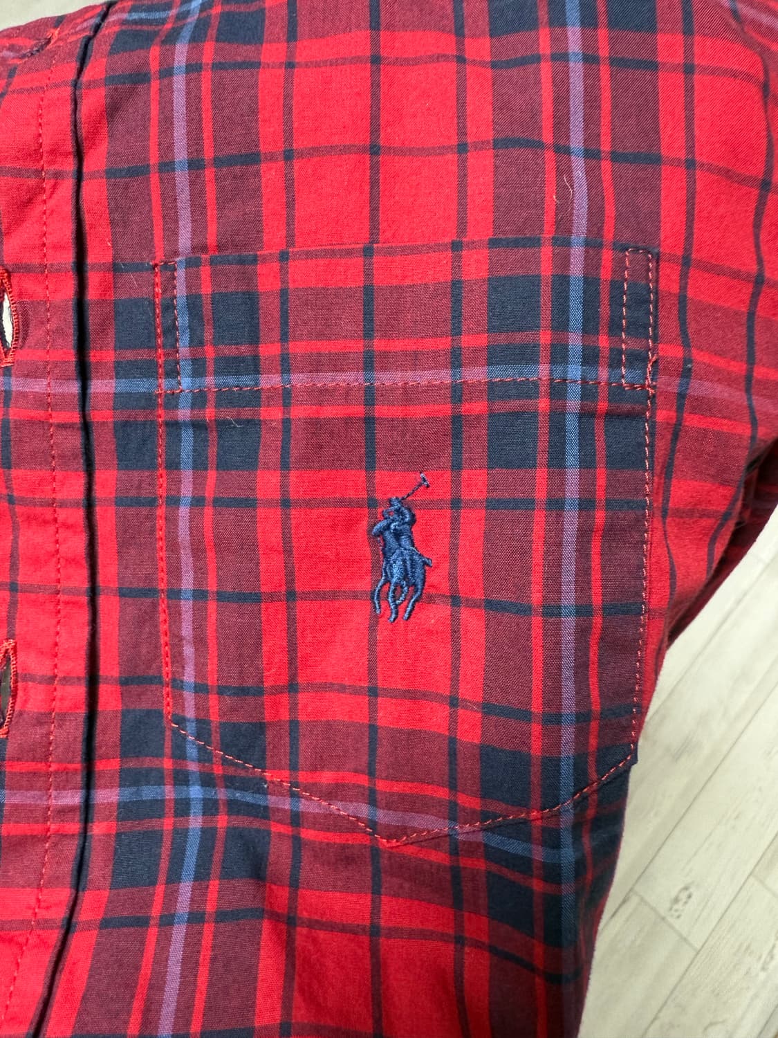 폴로 레드 체크셔츠  상품이미지6