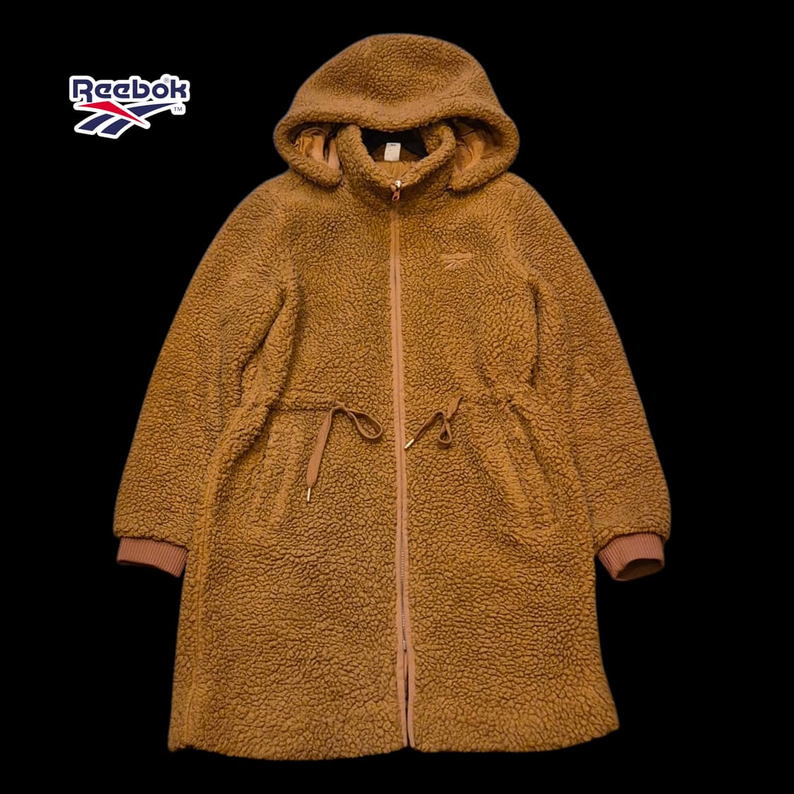 여성-M 리복 브라운 롱 후리스자켓 상품이미지1