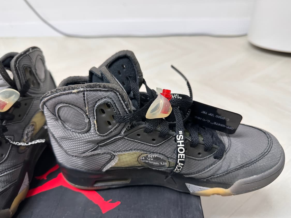 [265] 나이키 오프화이트 조던5 레트로 SP 블랙 모슬린 밑창보강 상품이미지7