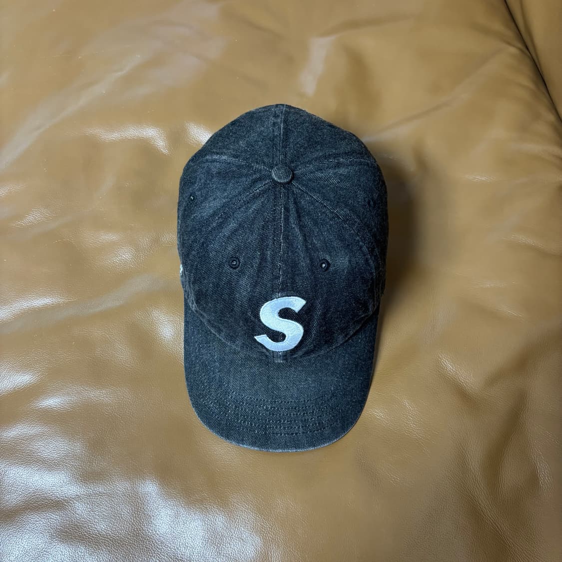 Supreme 슈프림 케블라 데님 블랙 S로고 6패널 볼캡 모자 상품이미지5