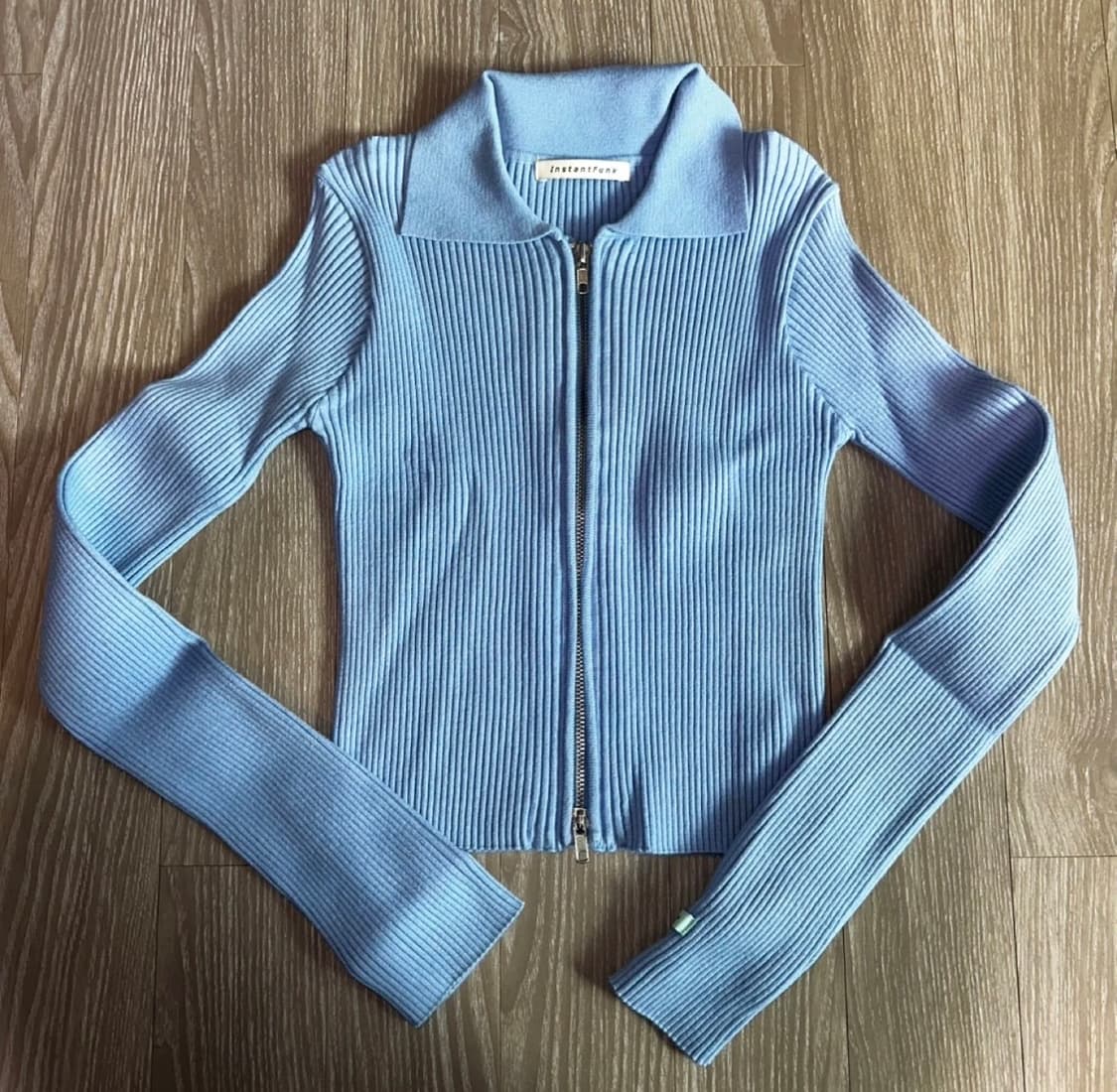 인스턴트펑크 골지 니트 하늘색 상품이미지1