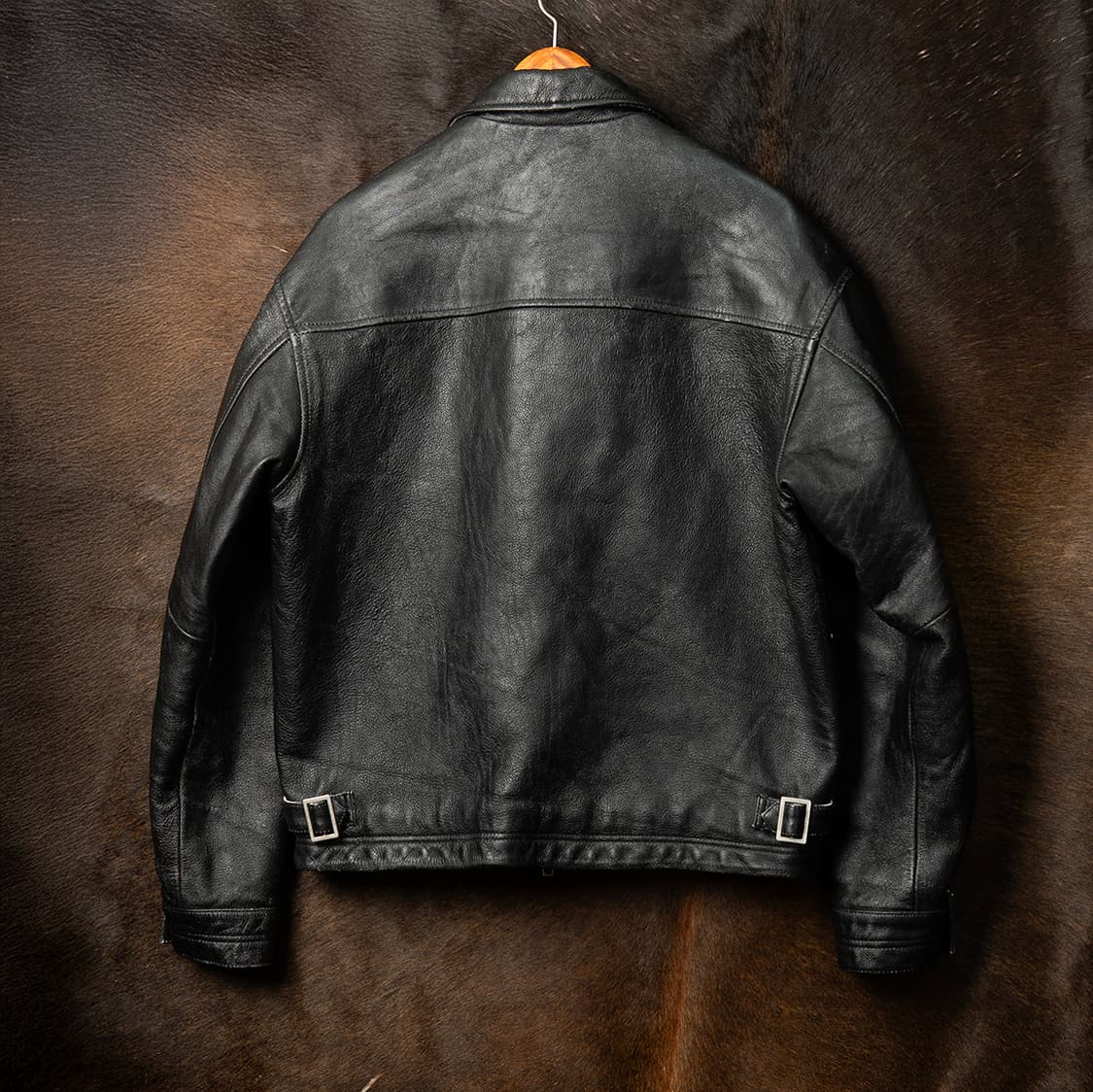 [L] 도프제이슨 워시드 카우하이드 레더자켓 블랙  상품이미지6