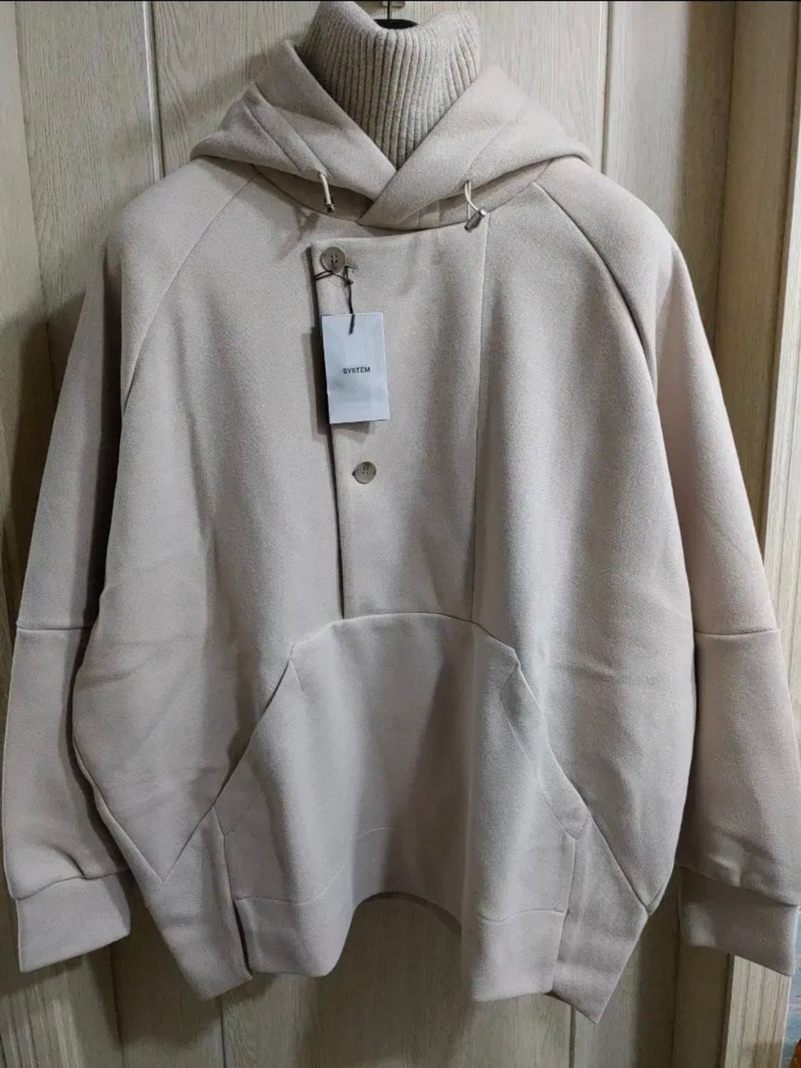 새상품) 택달린 시스템 옴므 목폴라 니팅 후드 맨투맨 티셔츠 타임 솔리드 상품이미지1