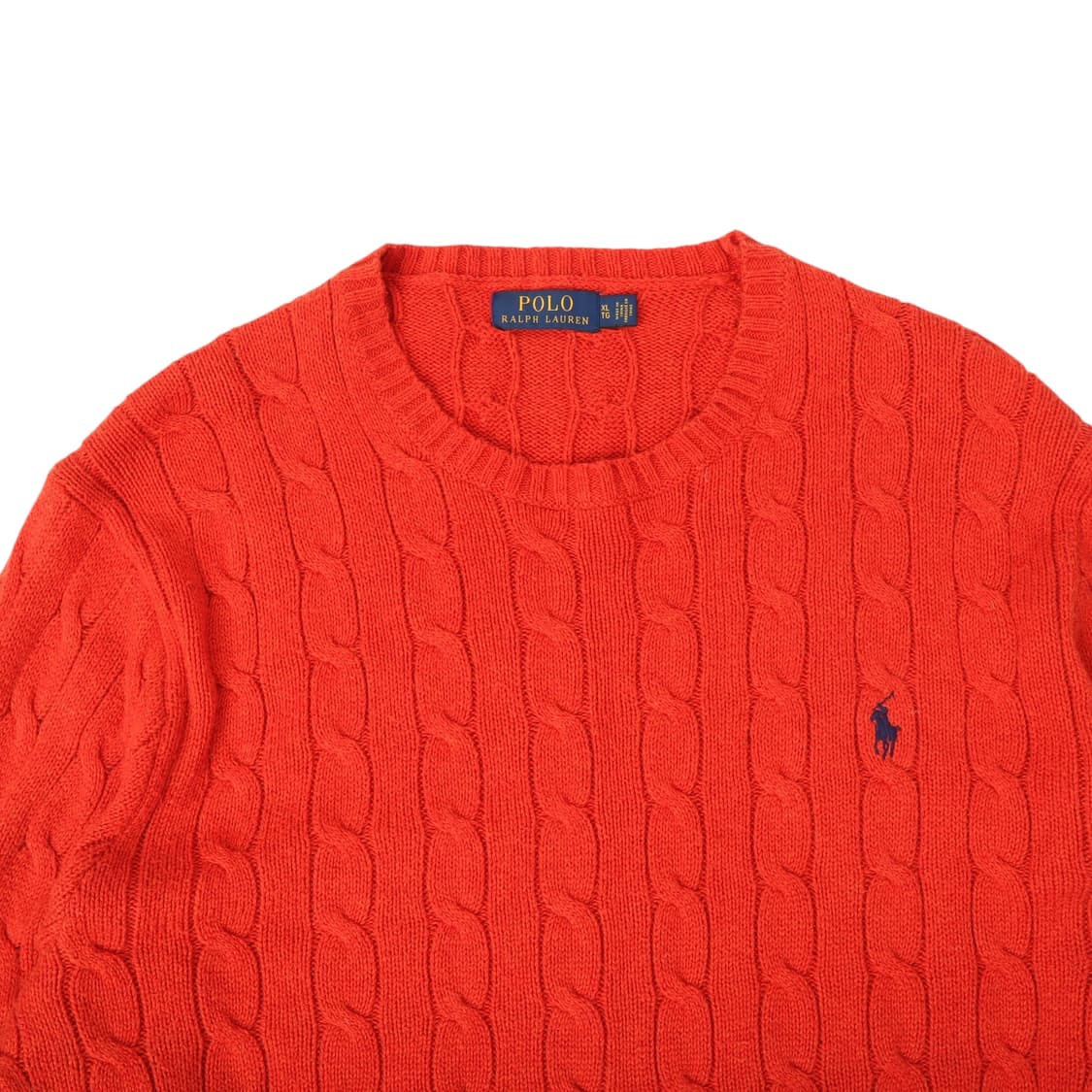 폴로 랄프로렌 오렌지 케이블 니트 스웨터 상품이미지2
