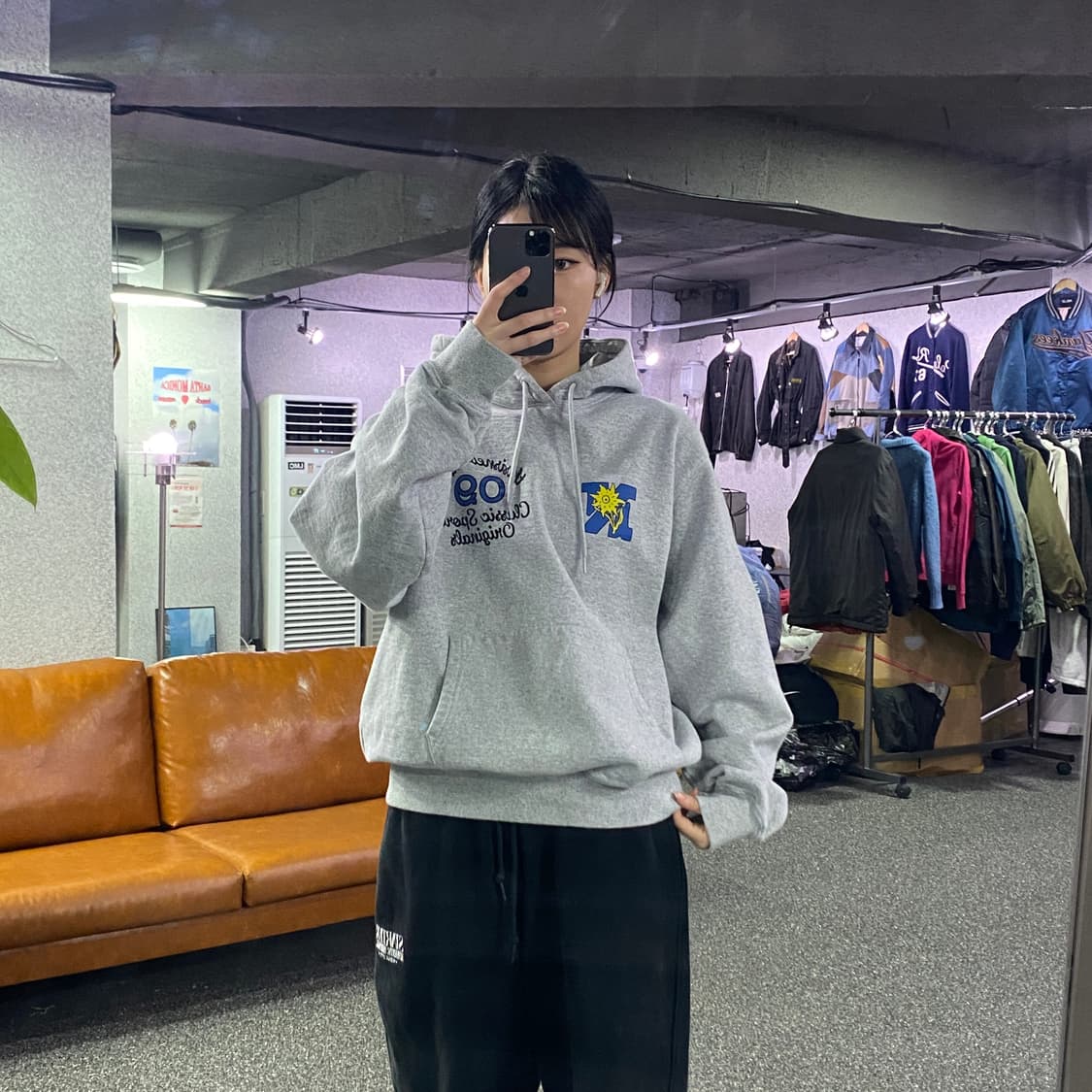 디스이즈네버댓 빅로고 그레이 흐드 티 B3228 상품이미지1