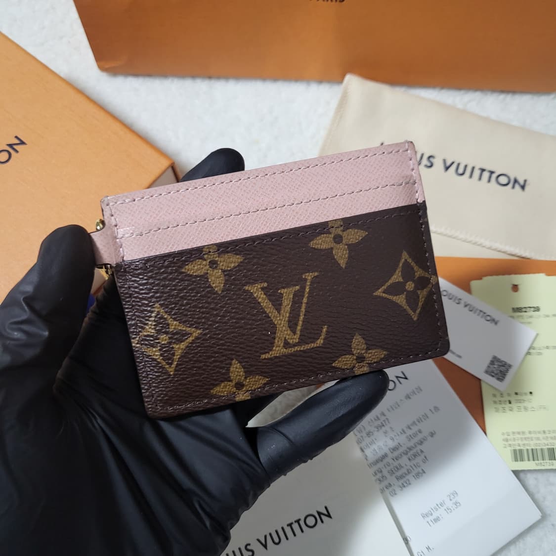 [영수증/풀구성] 루이비통 모노그램 LV 참 카드홀더 카드지갑  상품이미지2