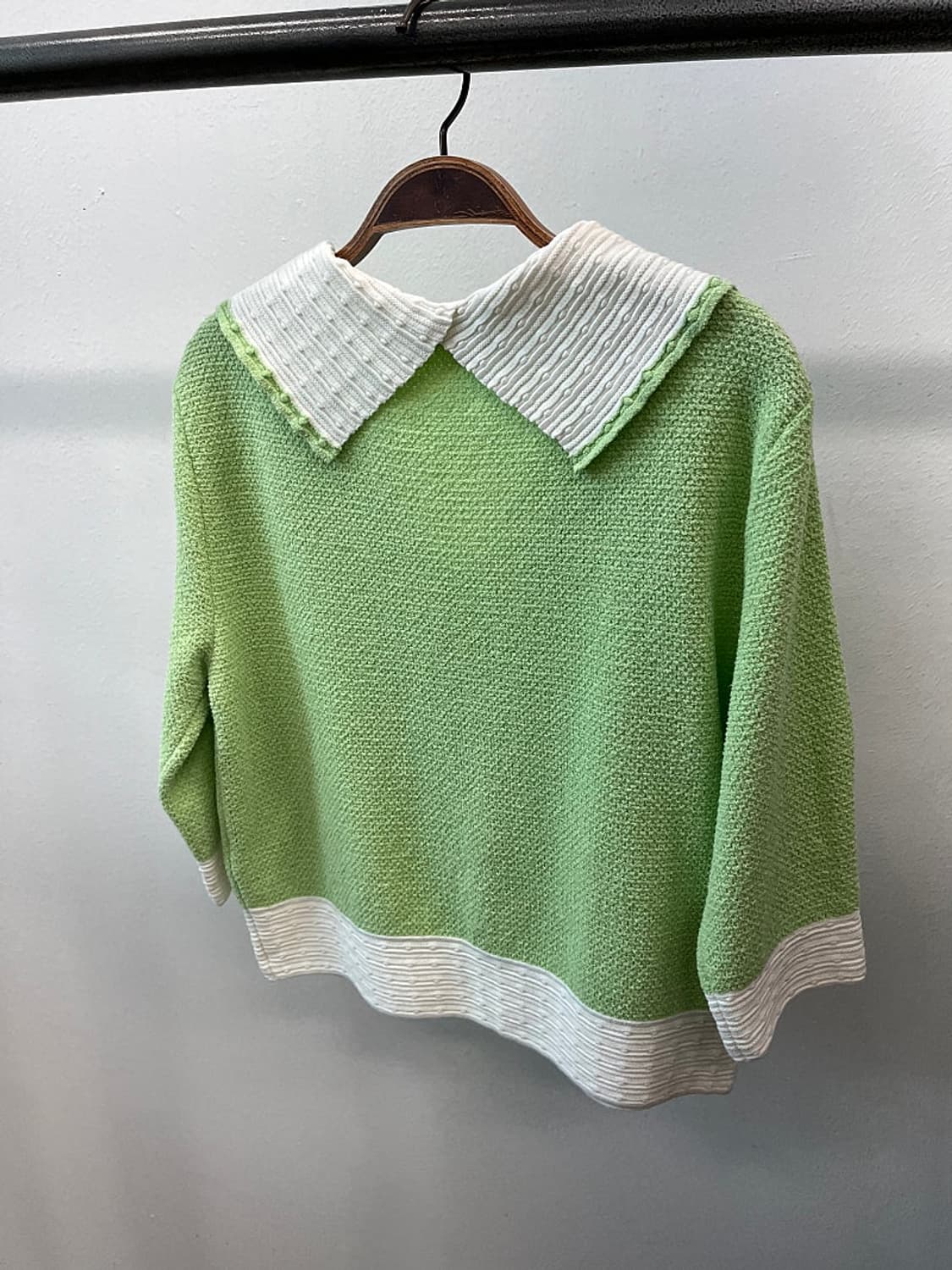 여) 마인 메론 크롭 니트가디건  상품이미지6